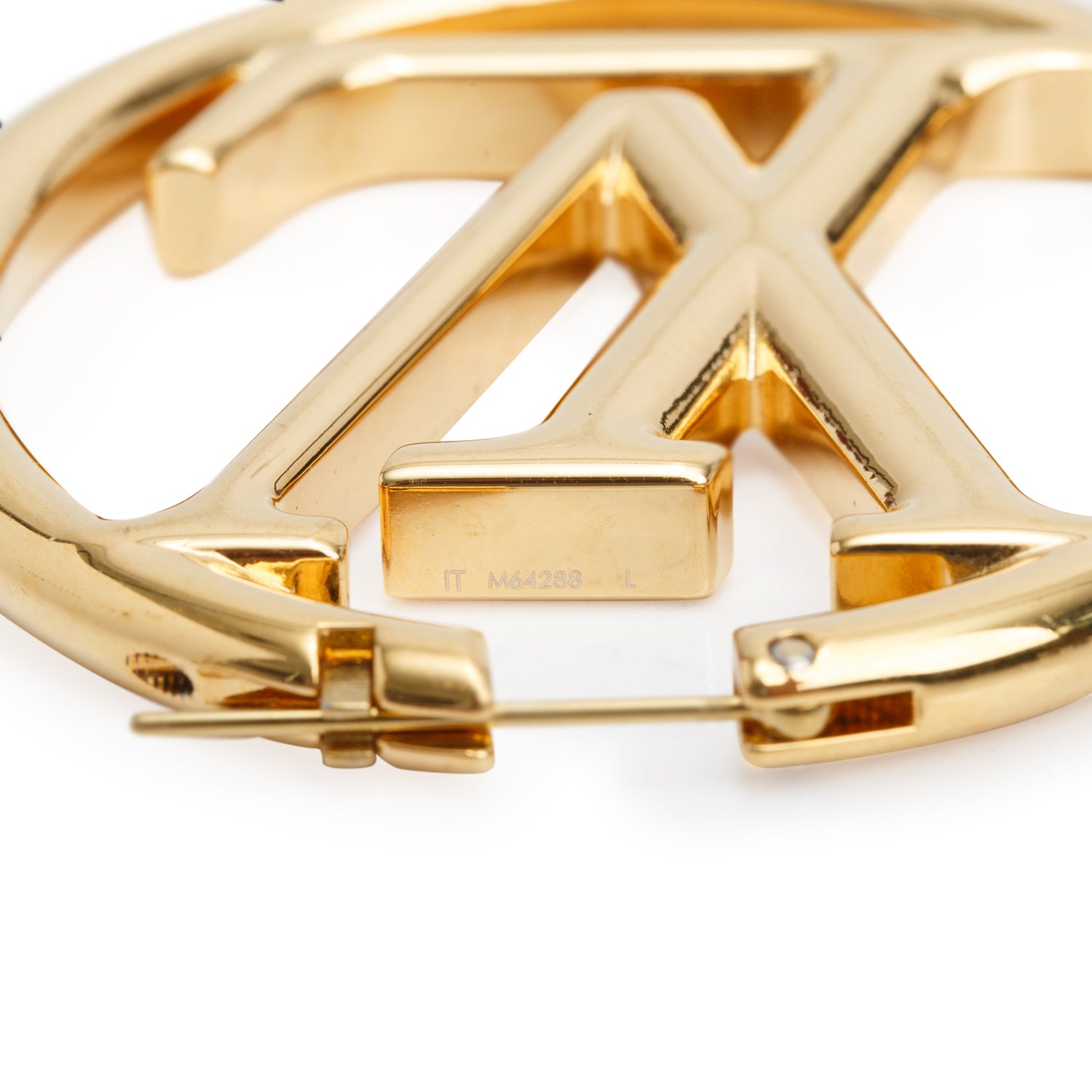 Louis Vuitton 2022 Gold-Plated Louise Hoop GM Earrings