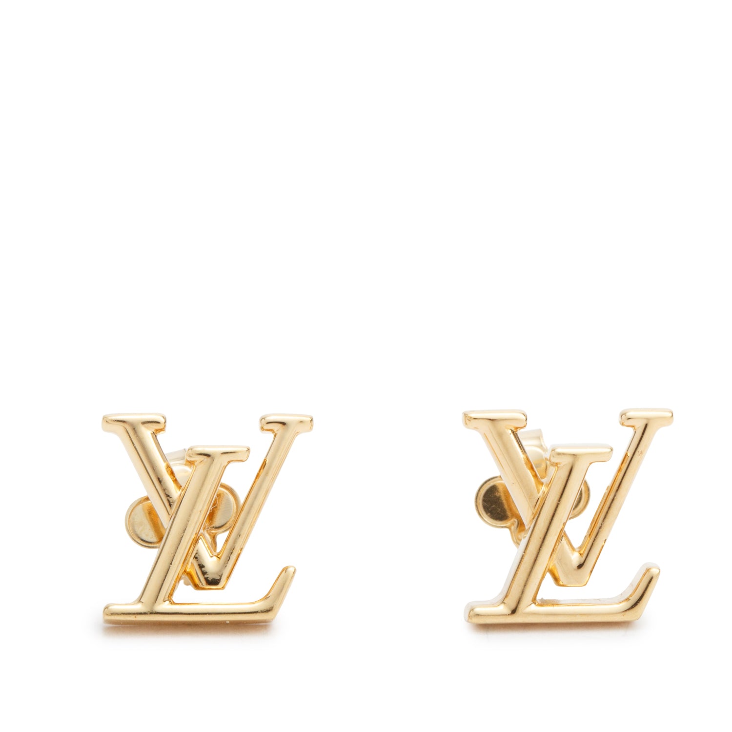 Louis Vuitton 2022 Gold Plated LV Iconic Stud Earrings w/ Box