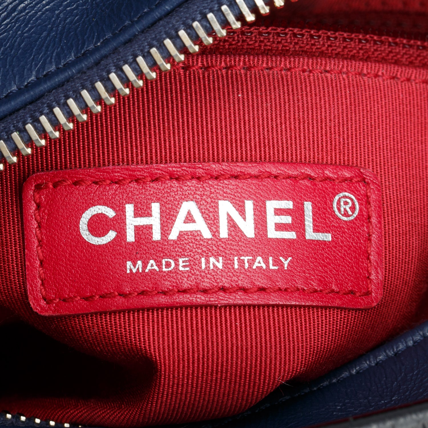 Chanel Blue & Black Aged Lambskin Small Gabrielle Hobo w/ Box & Authenticity Card