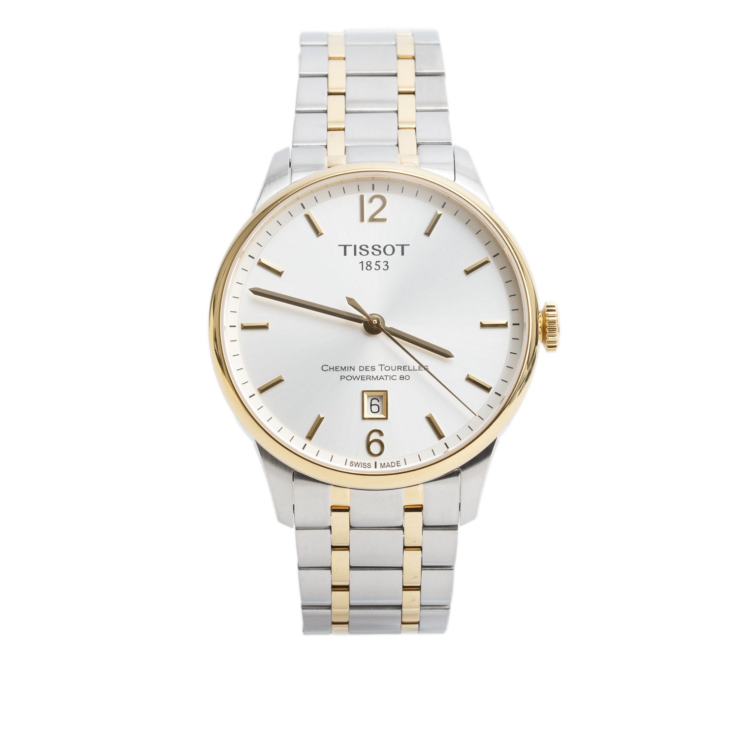 Tissot Two-Tone Stainless Steel Chemin des Tourelles 42 MM Automatic Watch w/ Box