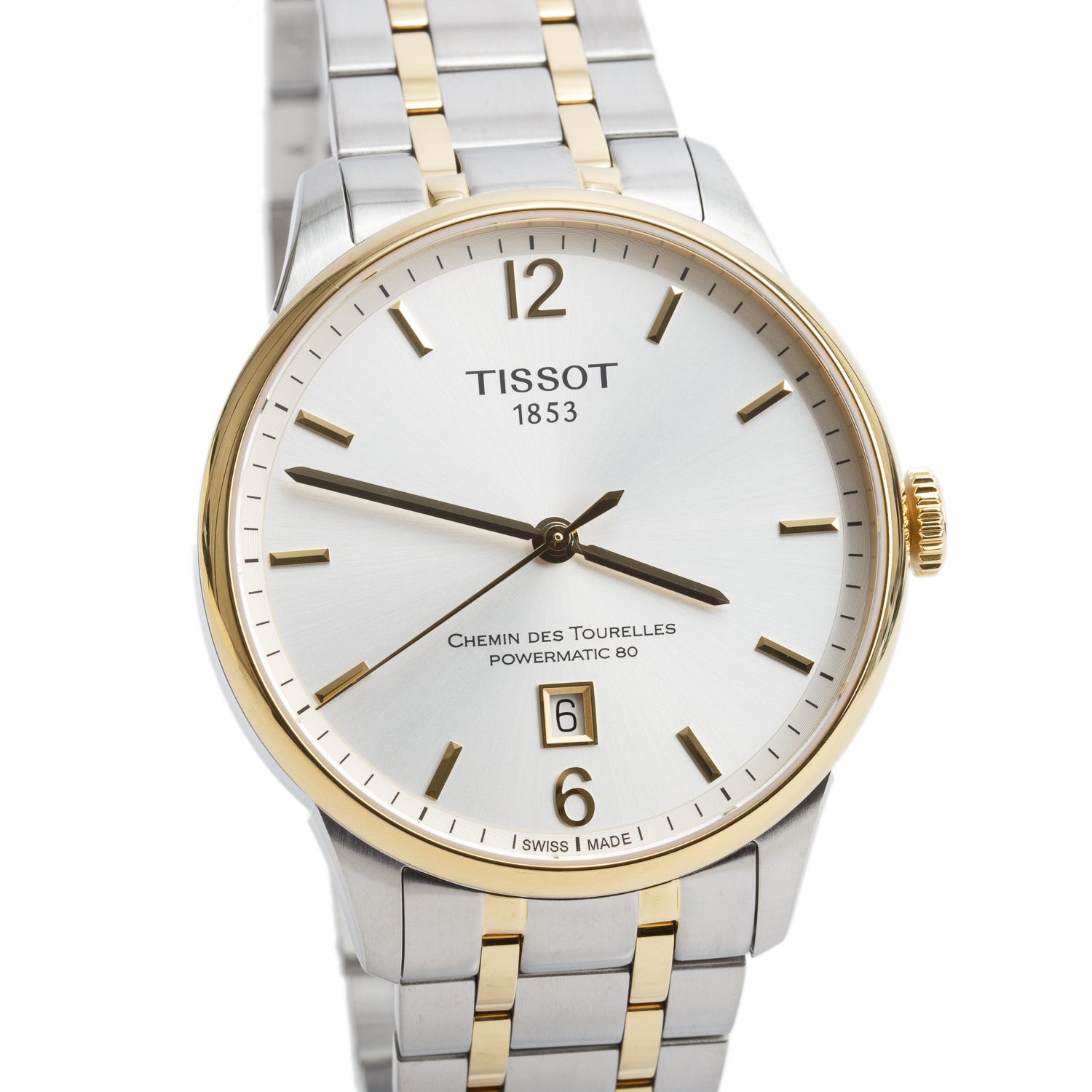 Tissot Two-Tone Stainless Steel Chemin des Tourelles 42 MM Automatic Watch w/ Box
