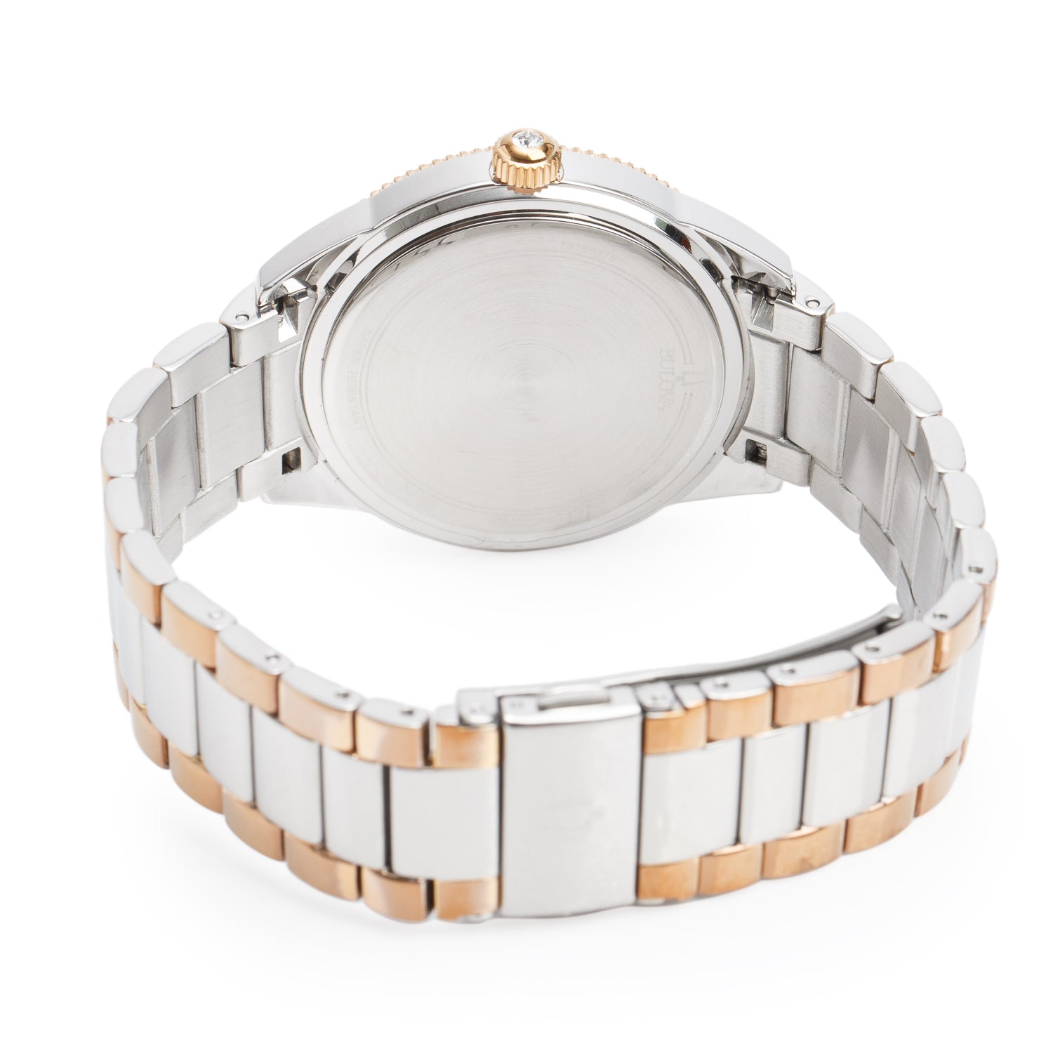 Bulova Two-Tone Stainless Steel Crystal Bezel 38 MM Boyfriend Chronograph Quartz Watch