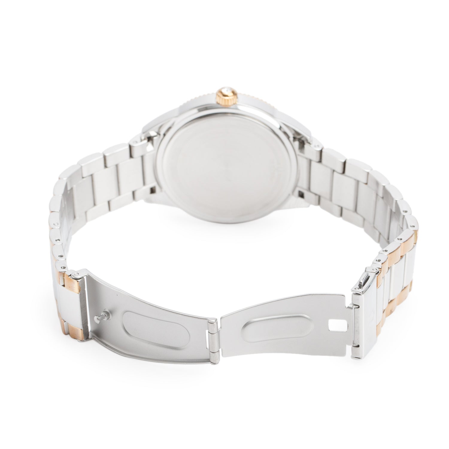 Bulova Two-Tone Stainless Steel Crystal Bezel 38 MM Boyfriend Chronograph Quartz Watch