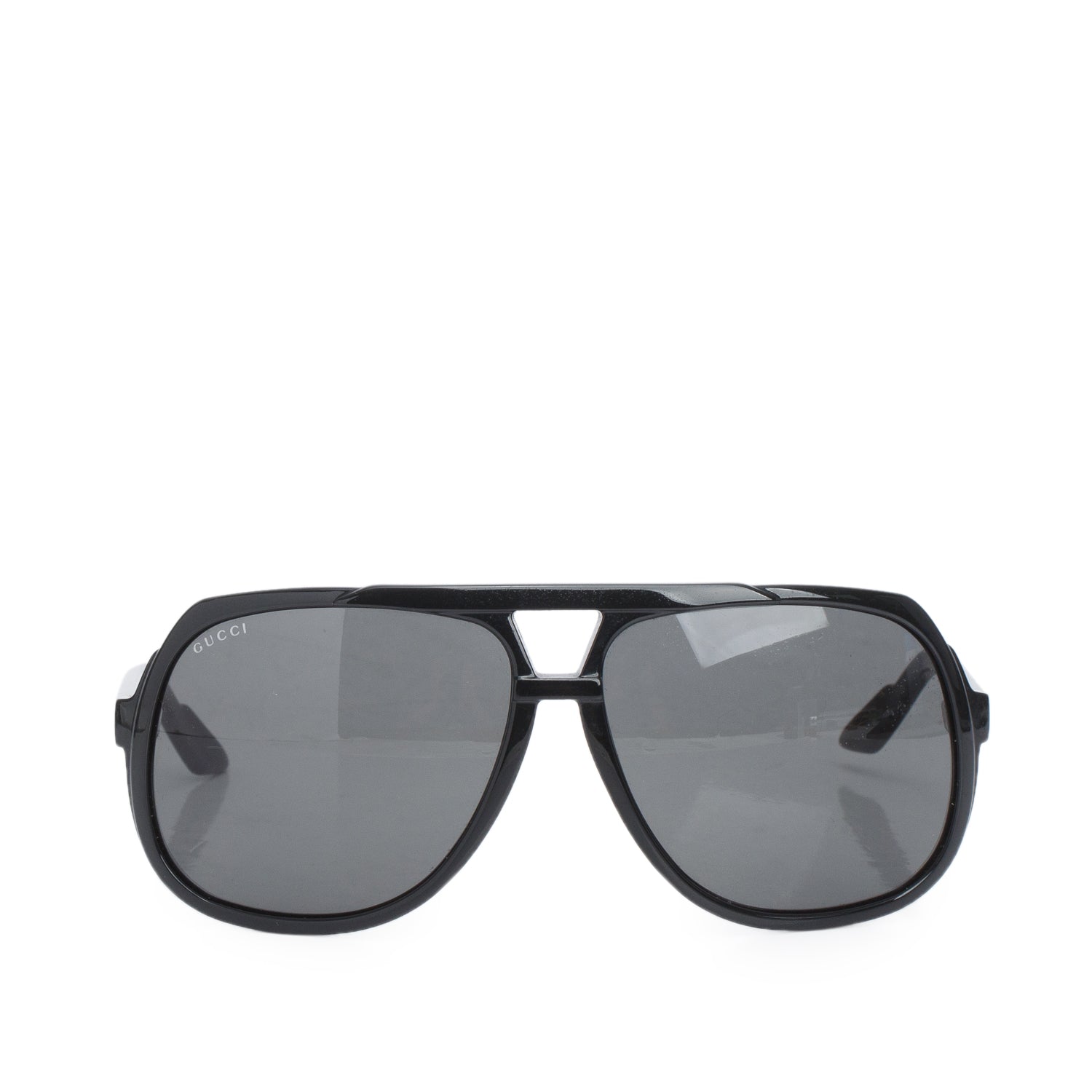Gucci GG1622/S Black & Web Oversized Aviator Sunglasses w/ Case
