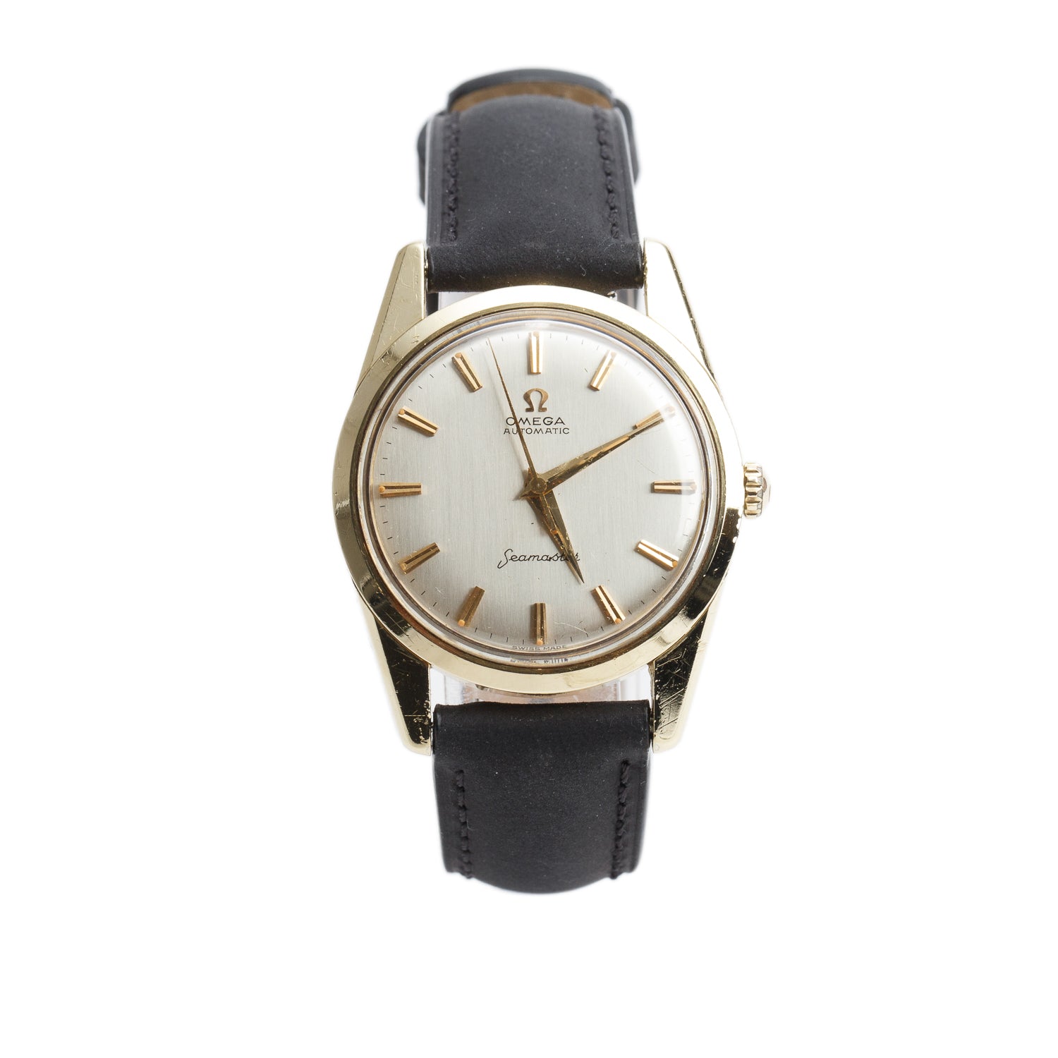 Omega Vintage Gold-Plated Stainless Steel Seamaster 34 MM Automatic Watch
