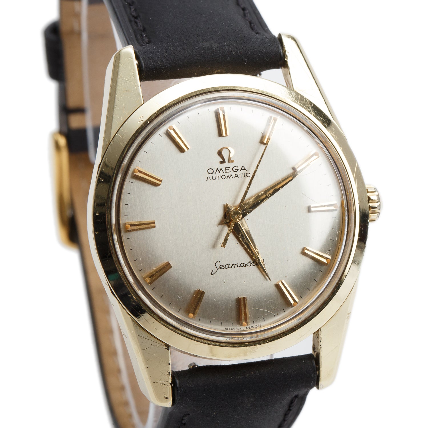 Omega Vintage Gold-Plated Stainless Steel Seamaster 34 MM Automatic Watch