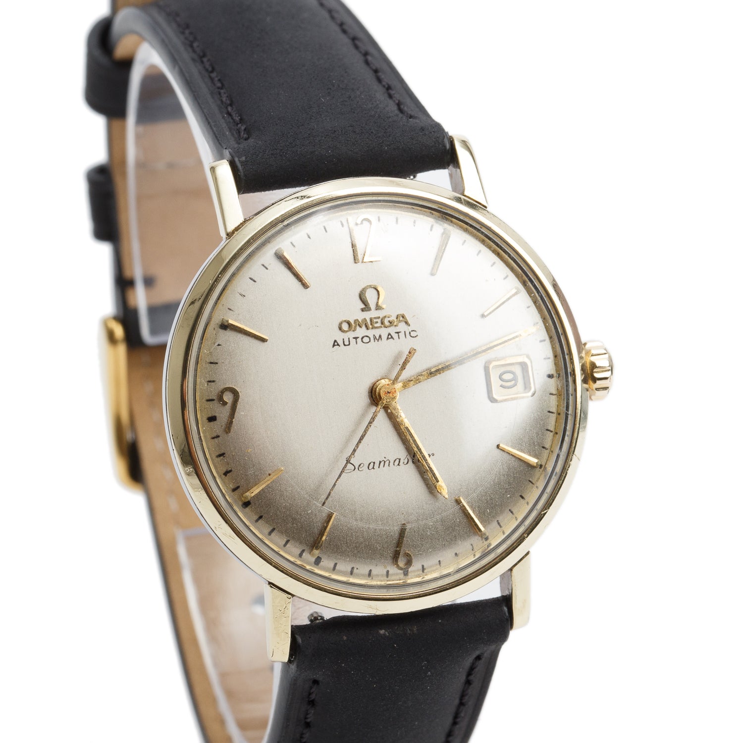 Omega Vintage Gold-Plated Stainless Steel Seamaster 34 MM Automatic Watch