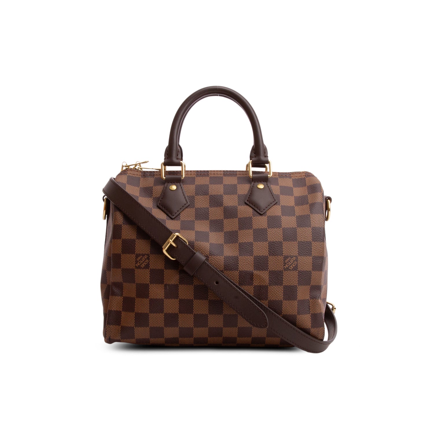 Louis Vuitton 2020 Damier Ebene Speedy Bandouliere 25 w/ Box, Receipt & Strap