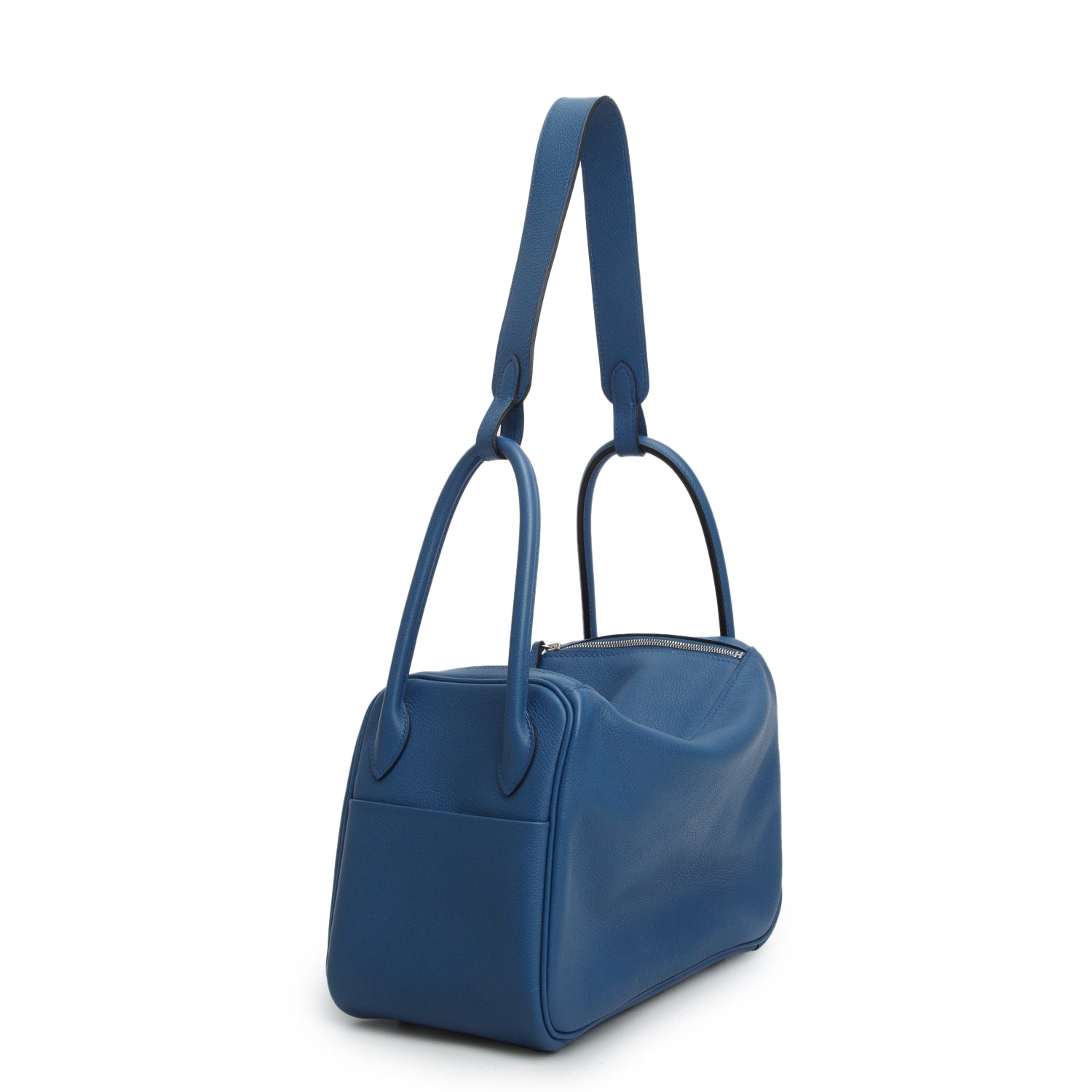 Hermes Bleu Paradis Evercolor Leather Lindy 26