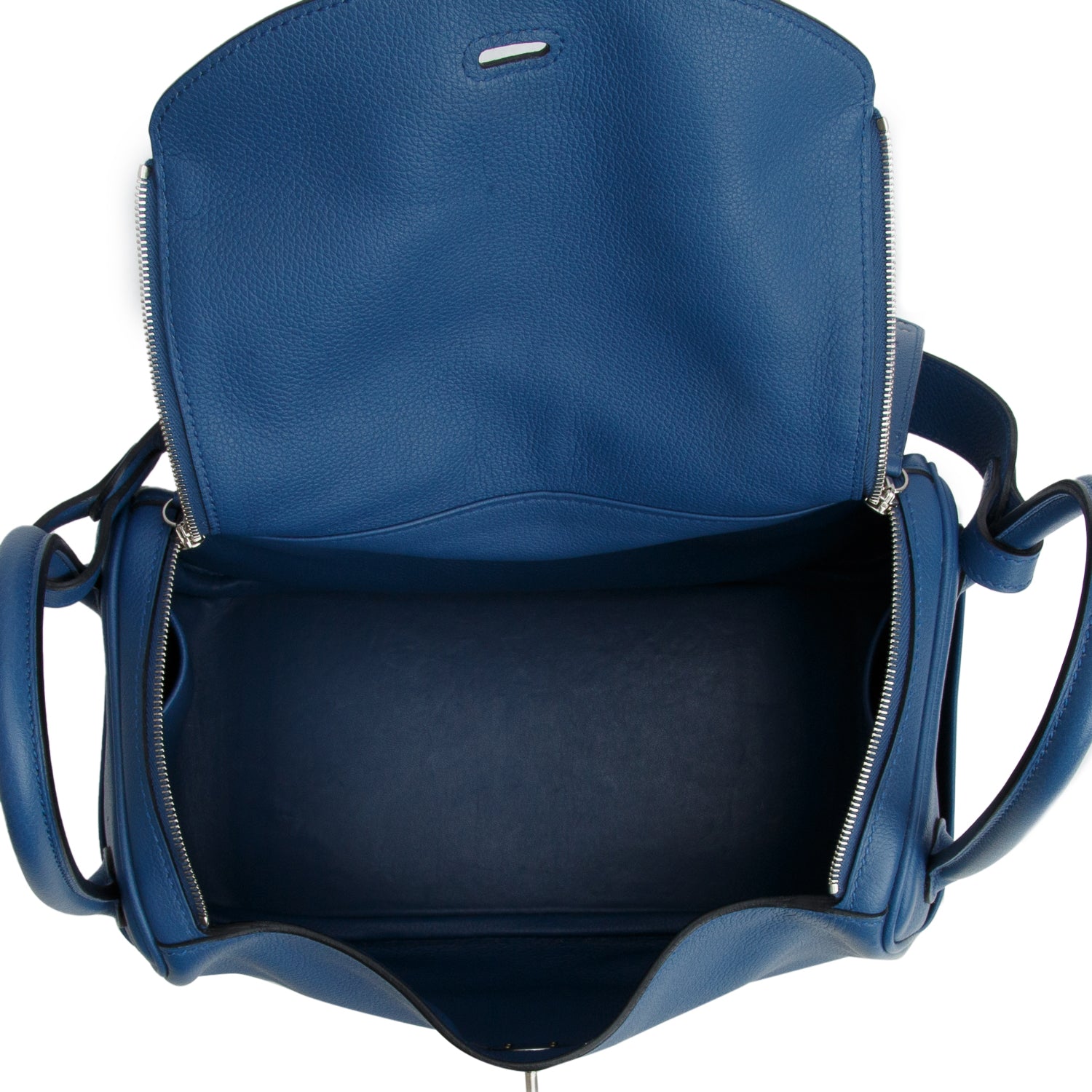 Hermes Bleu Paradis Evercolor Leather Lindy 26
