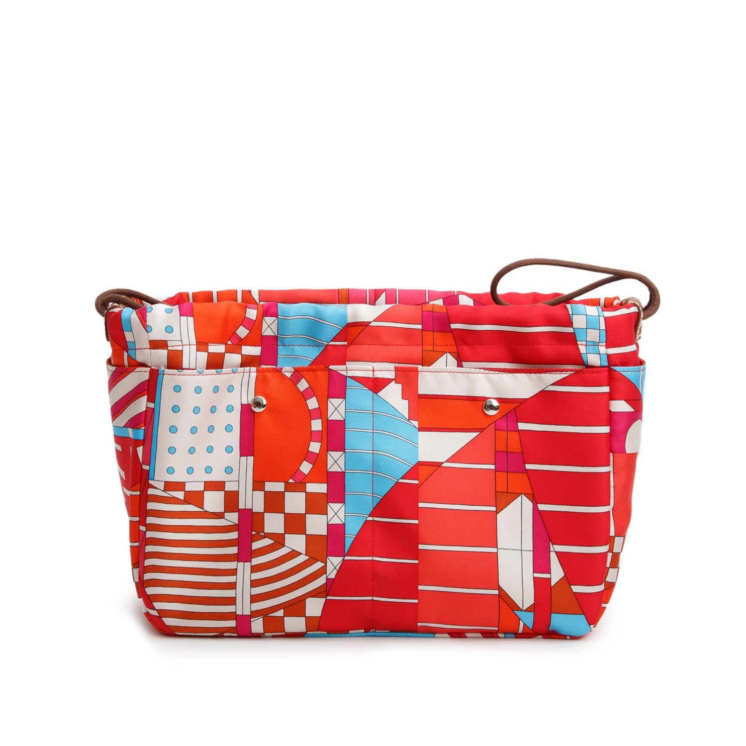 Hermes 2021 Bougainvillier/Bleu Frida Silk Fourbi 25 Pouch w/ Box & Receipt
