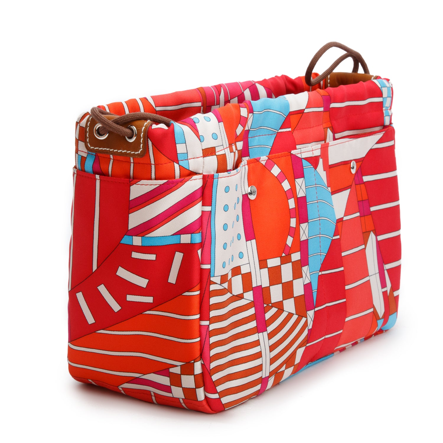 Hermes 2021 Bougainvillier/Bleu Frida Silk Fourbi 25 Pouch w/ Box & Receipt