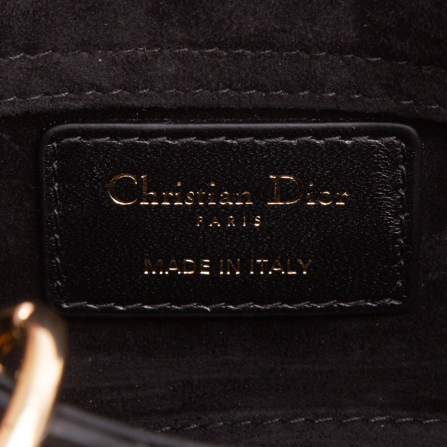 Christian Dior 2023 Black Lambskin Cannage Micro Lady D-Joy w/ Straps & Authenticity Card