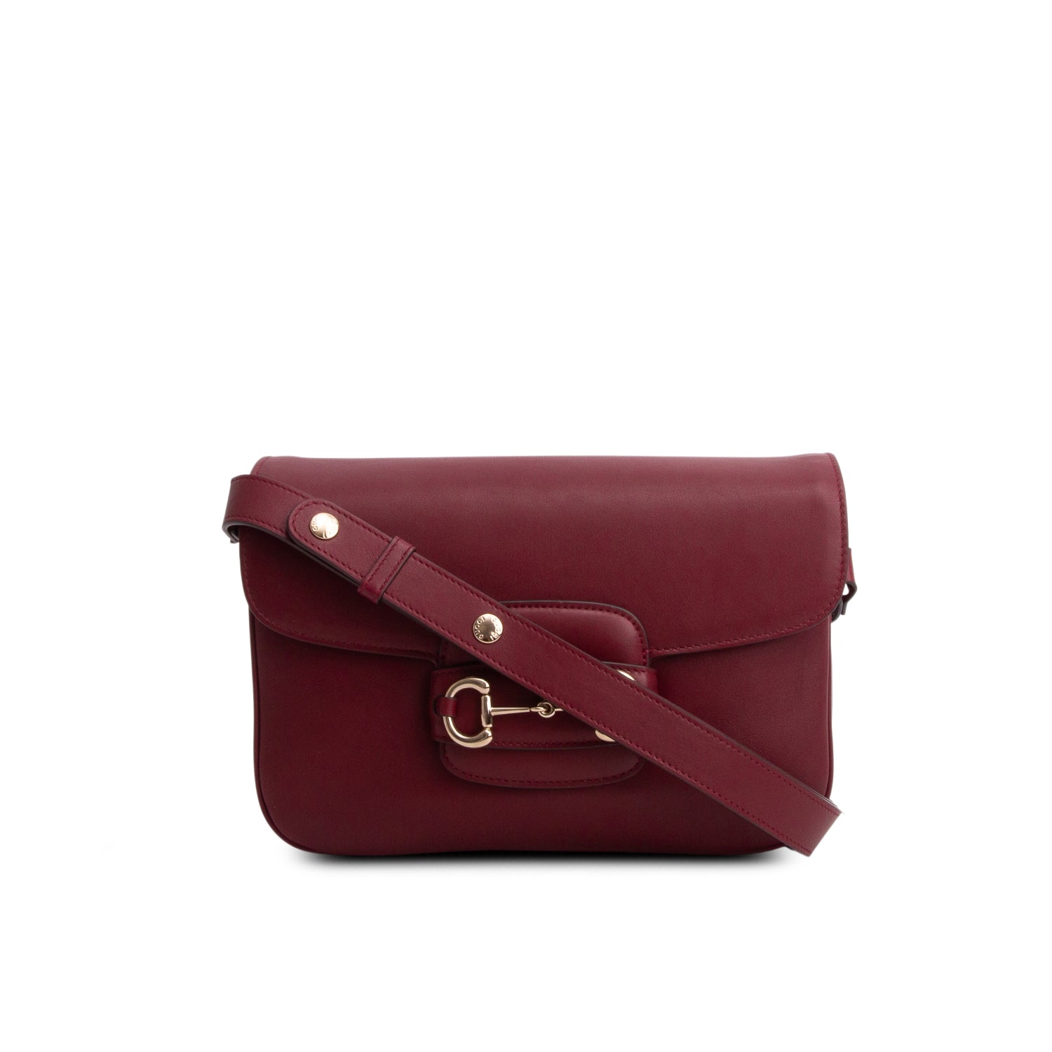 Gucci Burundy Arabella Calfskin Horsebit 1955 Medium Shoulder Bag