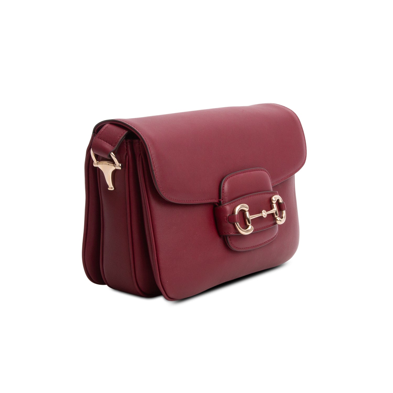 Gucci Burundy Arabella Calfskin Horsebit 1955 Medium Shoulder Bag
