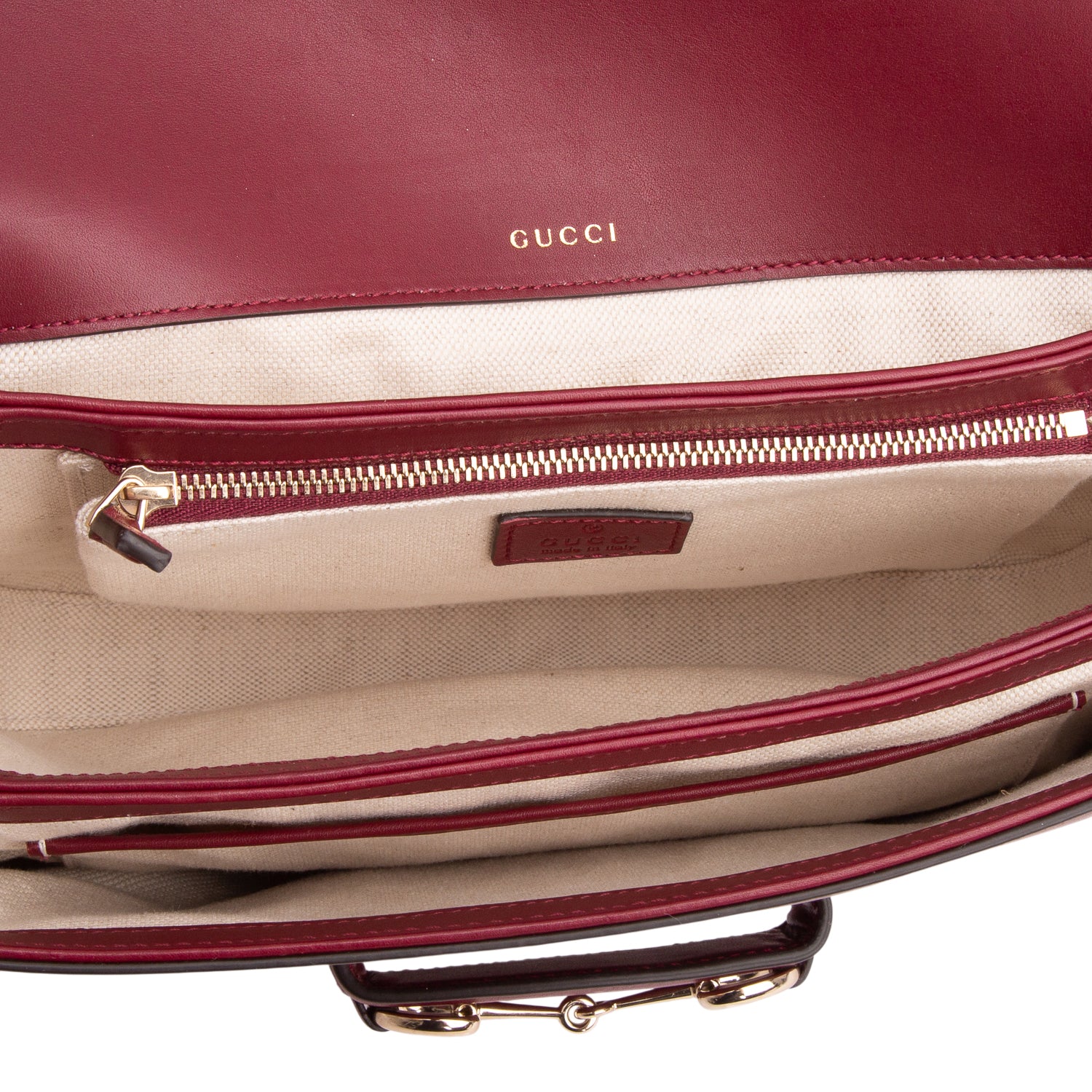 Gucci Burundy Arabella Calfskin Horsebit 1955 Medium Shoulder Bag