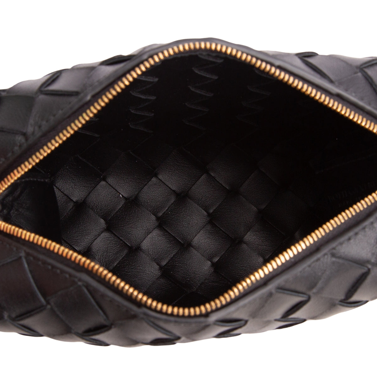 Bottega Veneta Black Nappa Intrecciato Mini Loop Camera Bag w/ Box