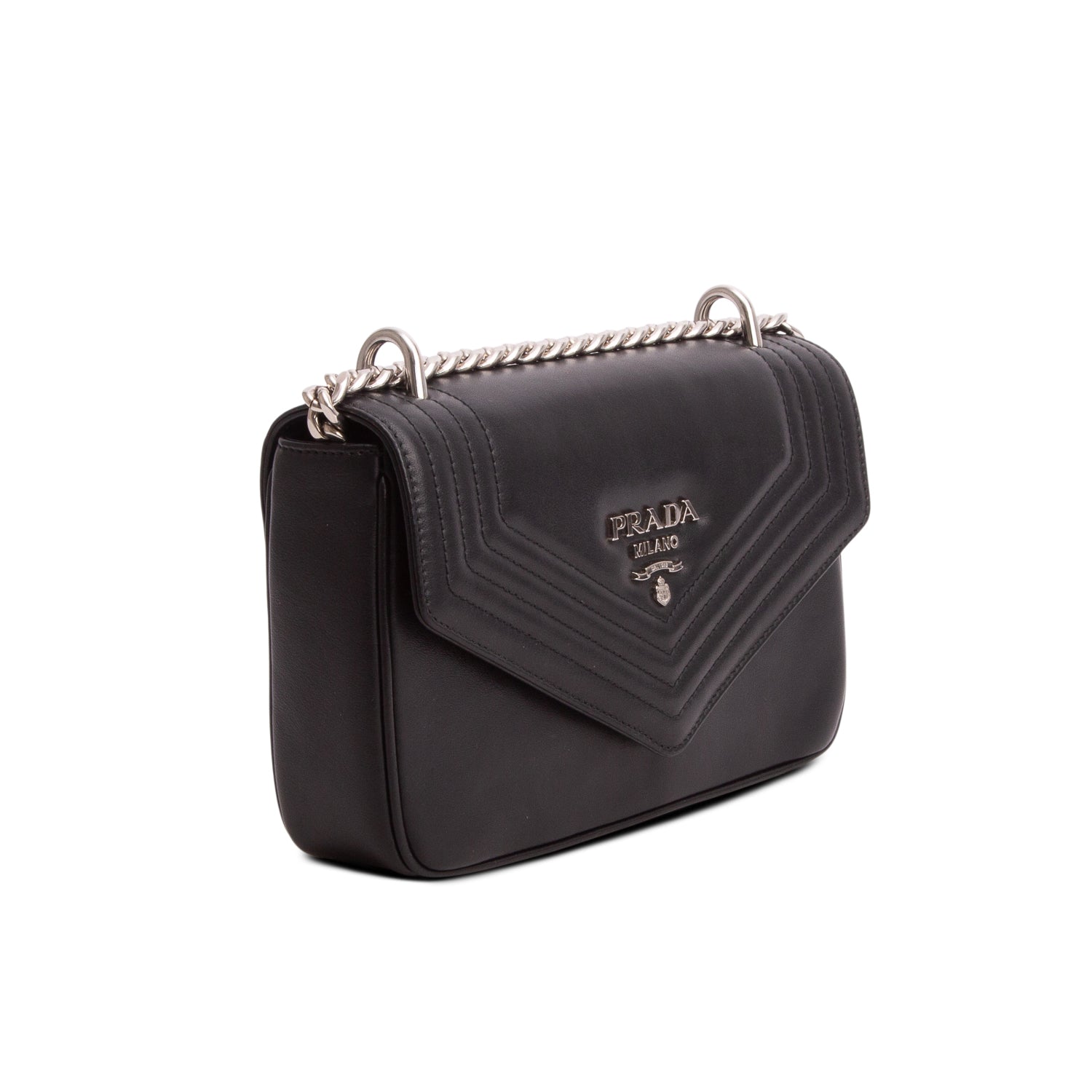 Prada Black Nappa Diagramme Crossbody Bag w/ Authenticity Card