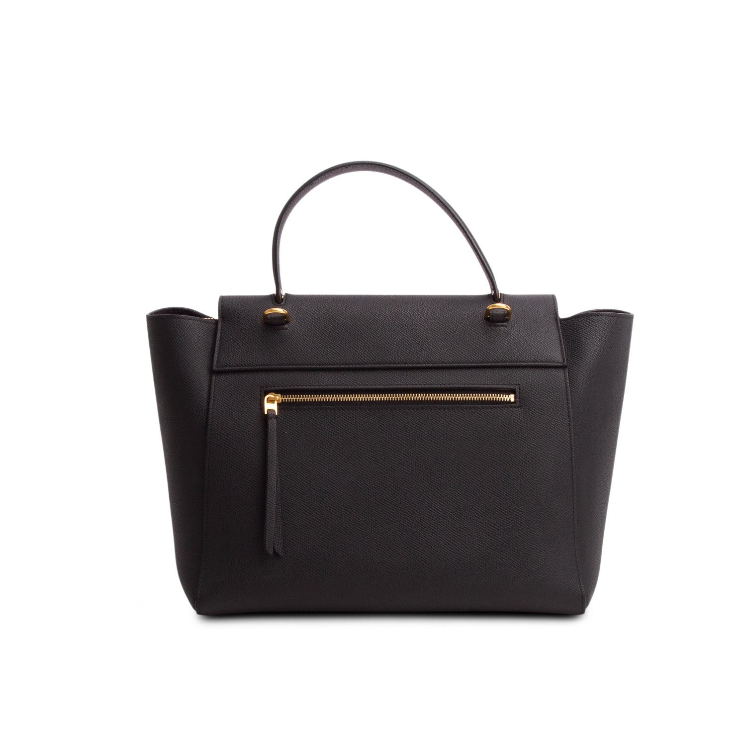 Celine Black Grained Calfskin Mini Belt Bag w/ Strap