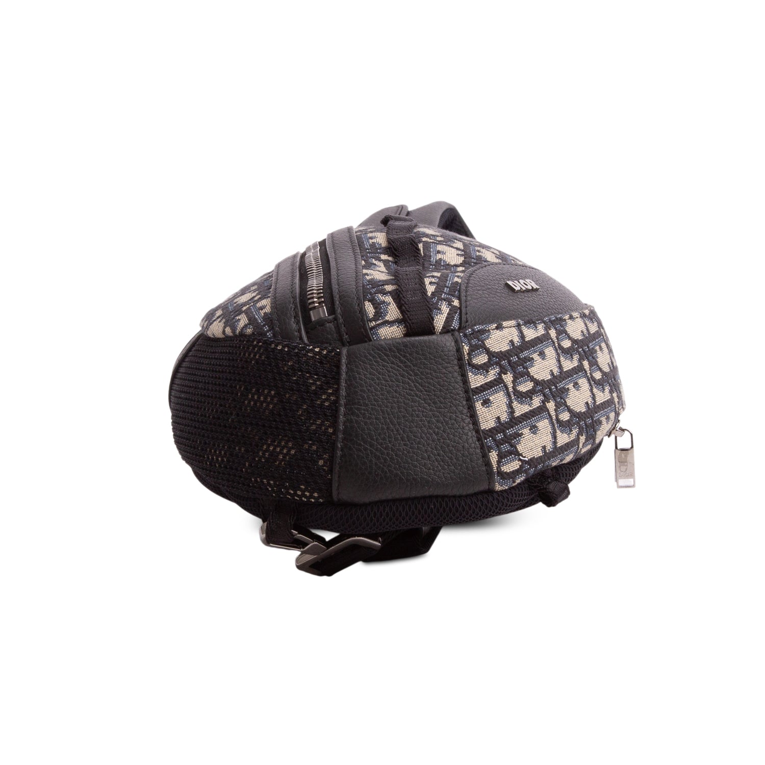 Christian Dior 2023 Blue Grained Calfskin Oblique Scarab Sling Bag
