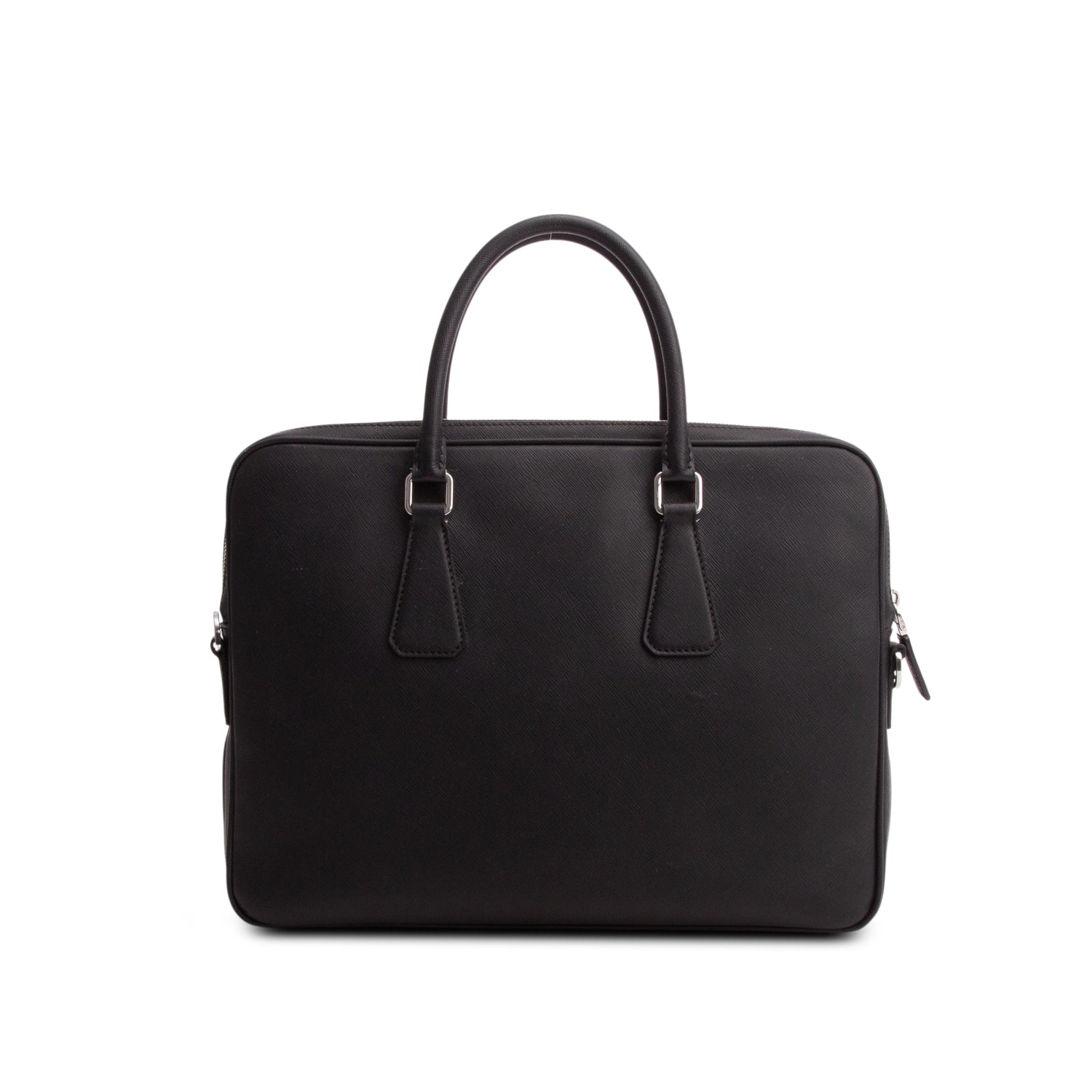 Prada Black Saffiano Travel Briefcase w/ Authenticity Card