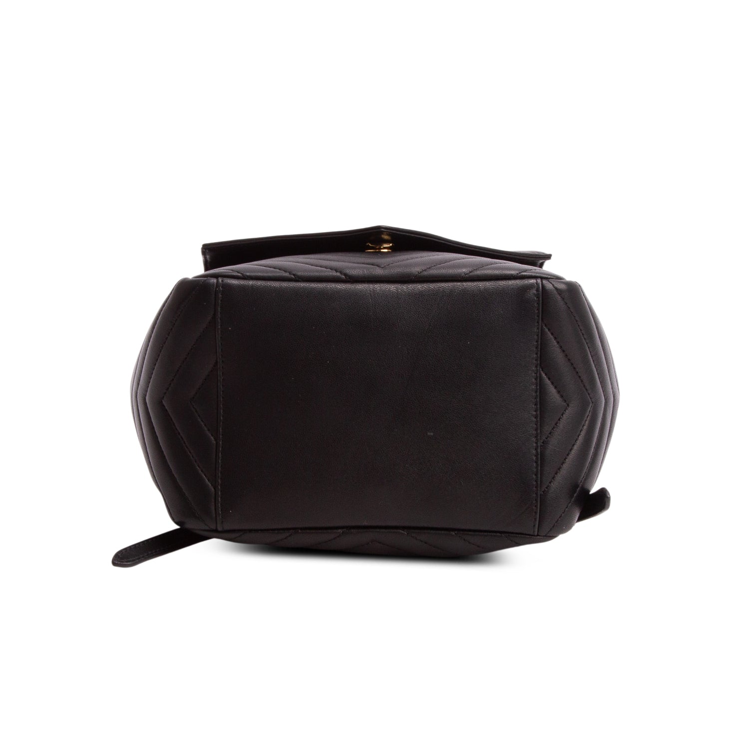 Saint Laurent 2021 Black Lambskin Matelasse Monogram Joe Backpack