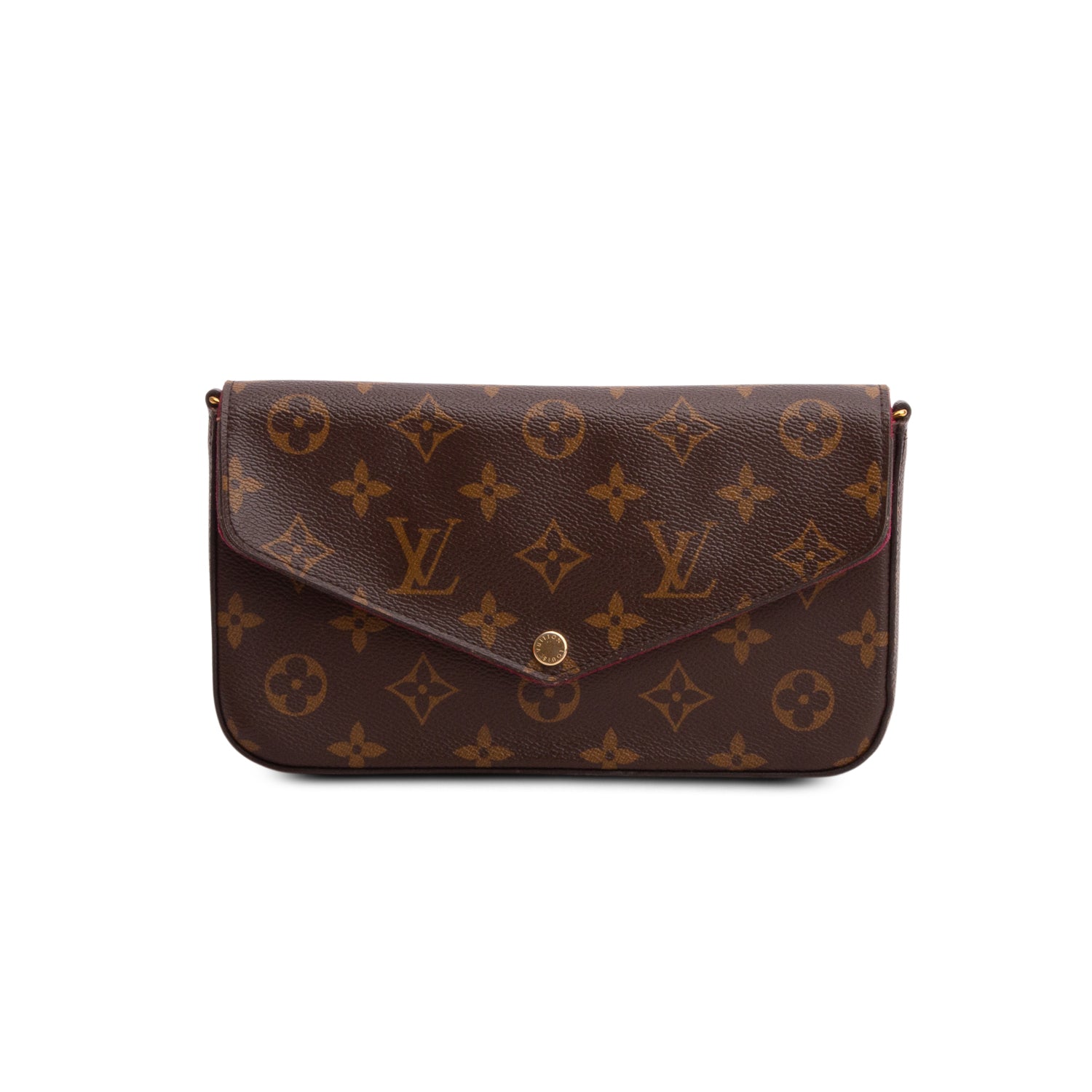 Louis Vuitton Fuschia Monogram Pochette Felicie Wallet on Chain w/ Box & Inserts
