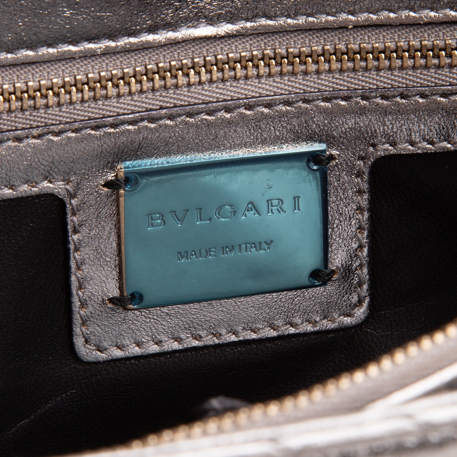 Bulgari Metallic Silver Calfskin Quilted Serpenti Forever Shoulder Bag