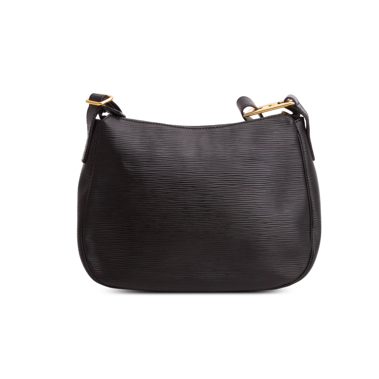 Fendi Vintage Black Epi Leather Shoulder Bag
