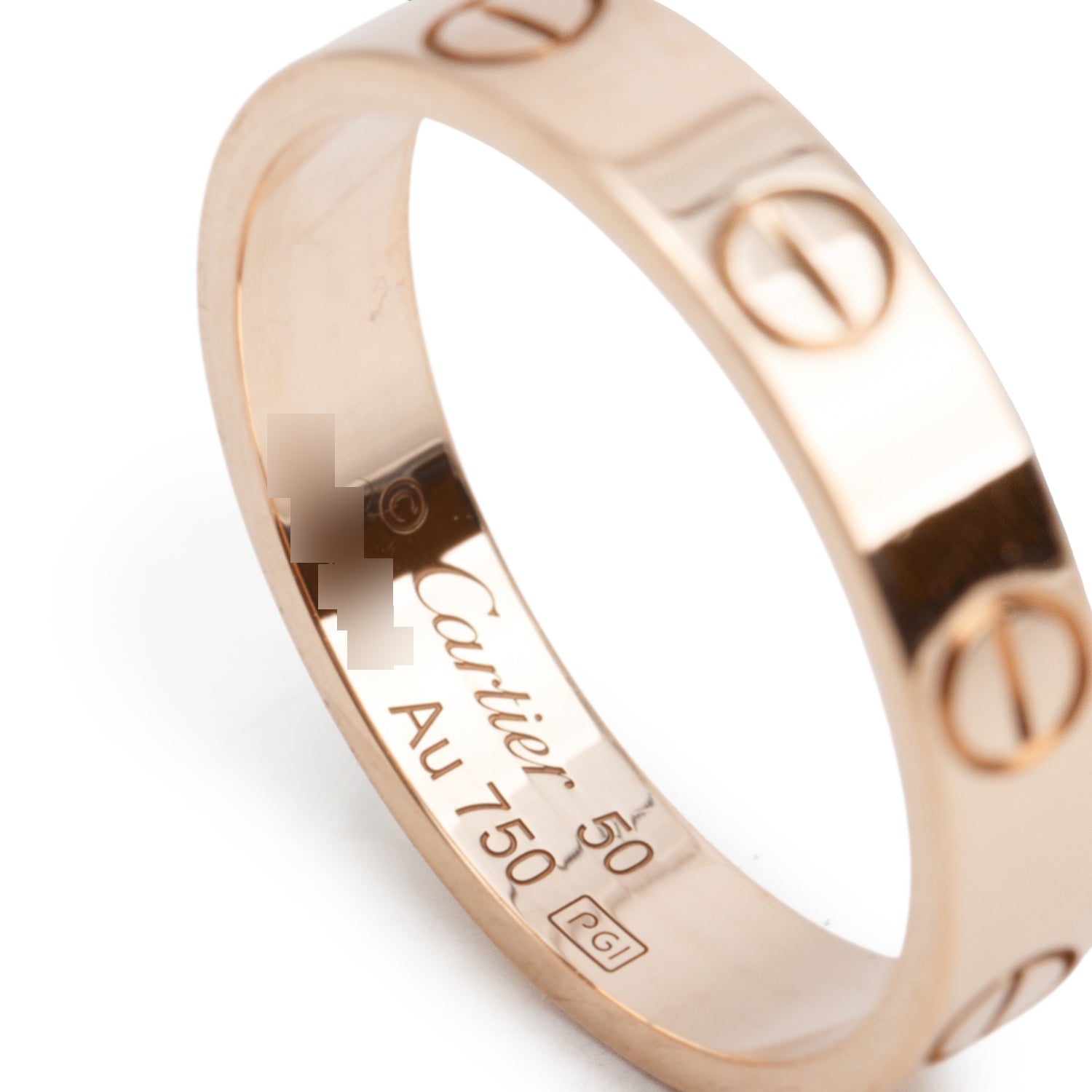Cartier 18k Rose Gold 3.6 MM Love Wedding Band Ring, Size 50 5.25 w/ Box, Receipt, & Certificate
