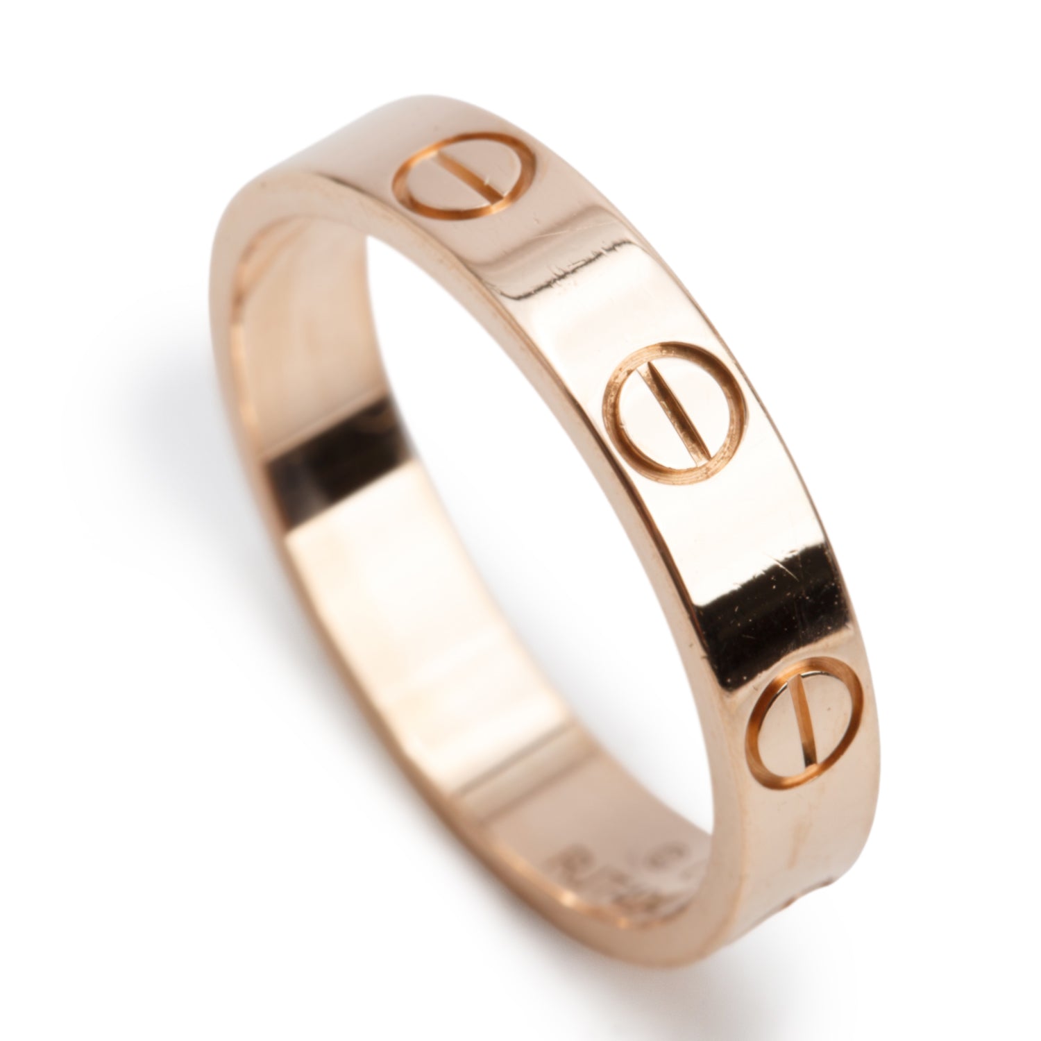Cartier 18k Rose Gold 3.6 MM Love Wedding Band Ring, Size 50 5.25 w/ Box, Receipt, & Certificate