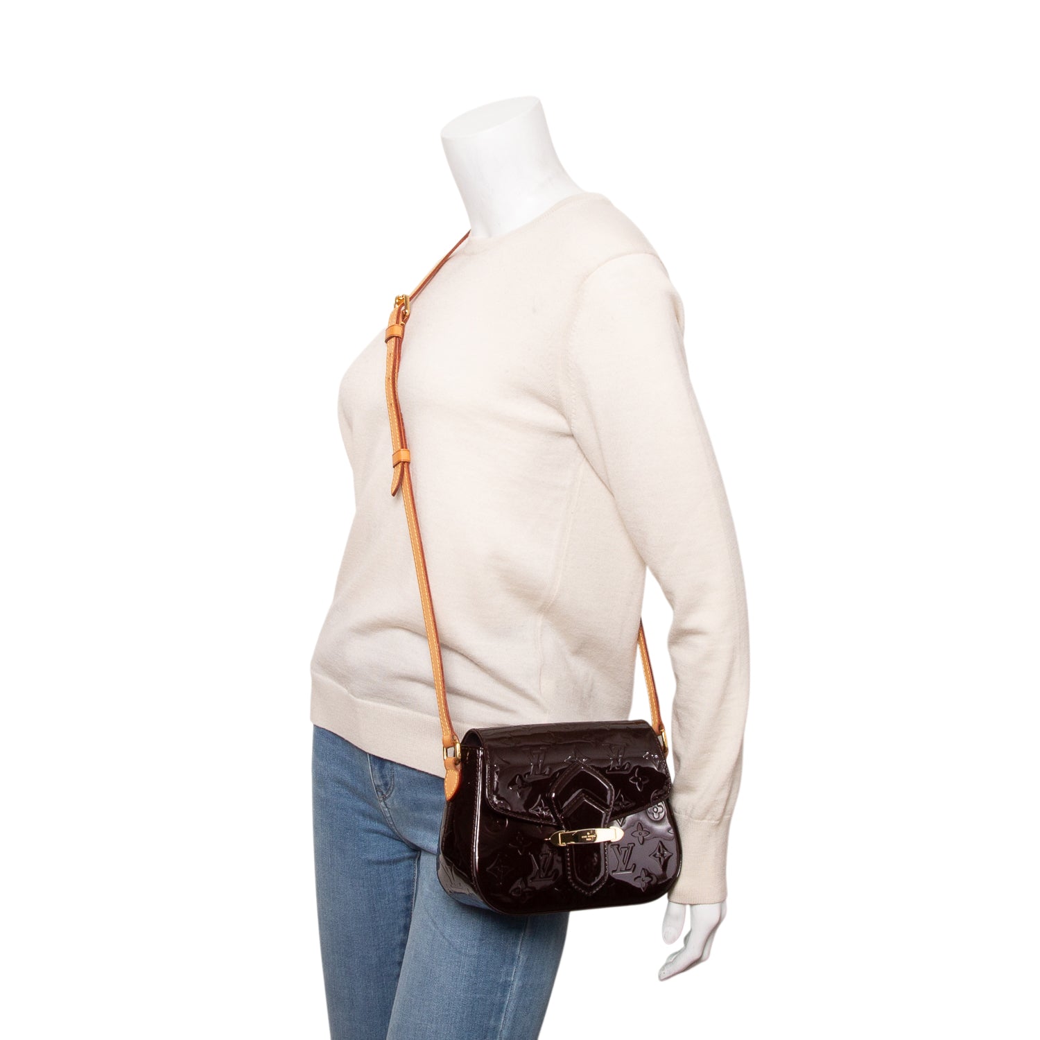 Louis Vuitton Amarante Monogram Vernis Bellflower GM