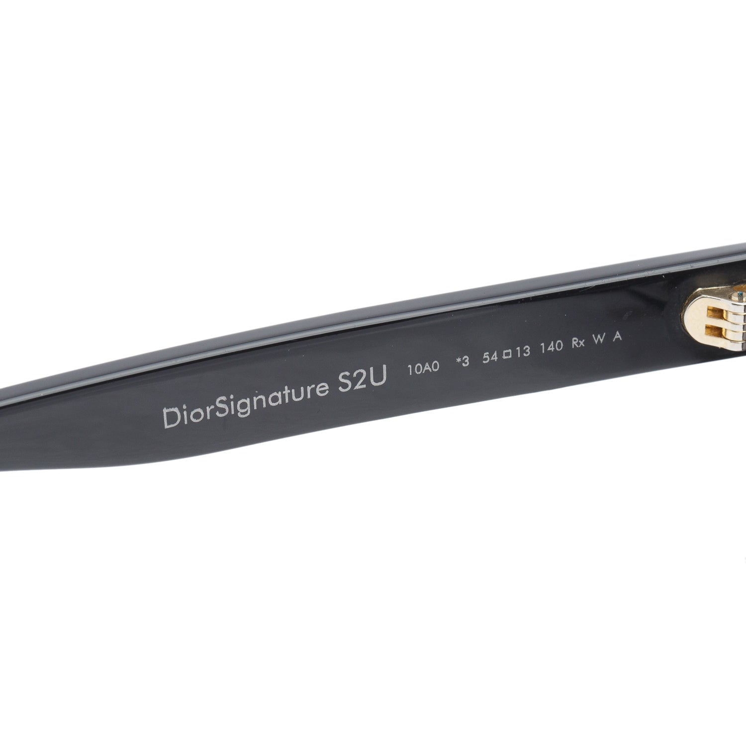 Christian Dior Black Acetate DiorSignature S2U Narrow Rectangular Sunglasses w/ Case