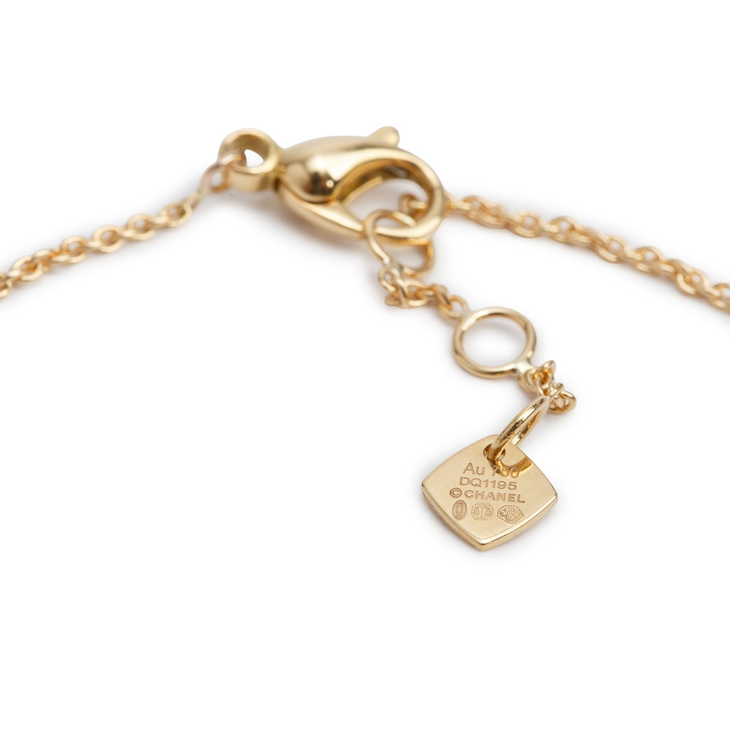 Chanel 2024 18k Yellow Gold Quilted Motif Coco Bracelet w/ Box & Certificate