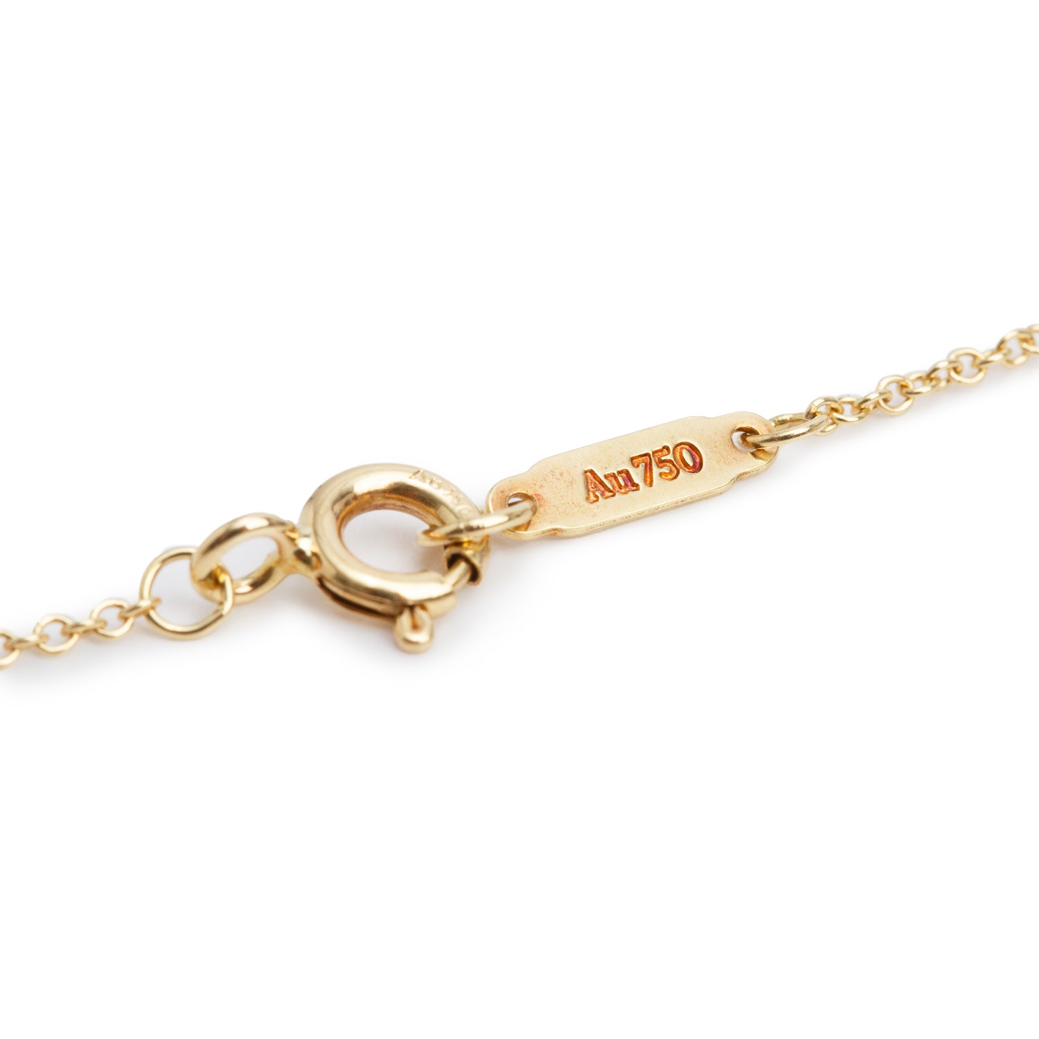 Tiffany & Co. 18k Yellow Gold Diamond 1" Mini Crown Key Pendant Necklace w/ Box