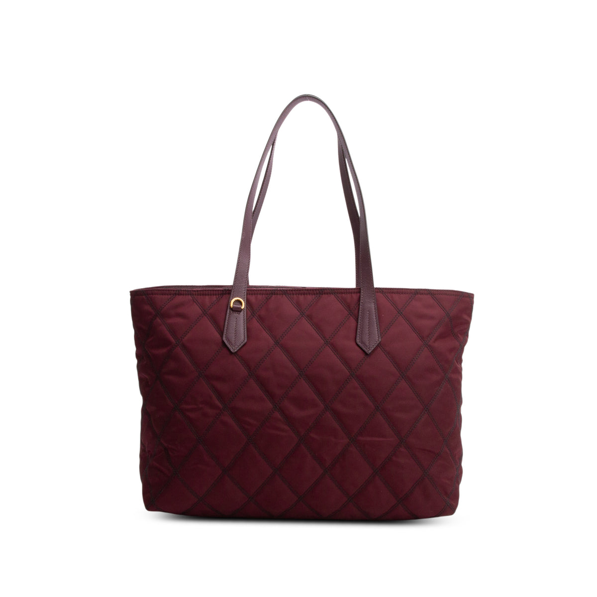 Prada Burgundy Tessuto Impuntu Tote w/ Authenticity Card
