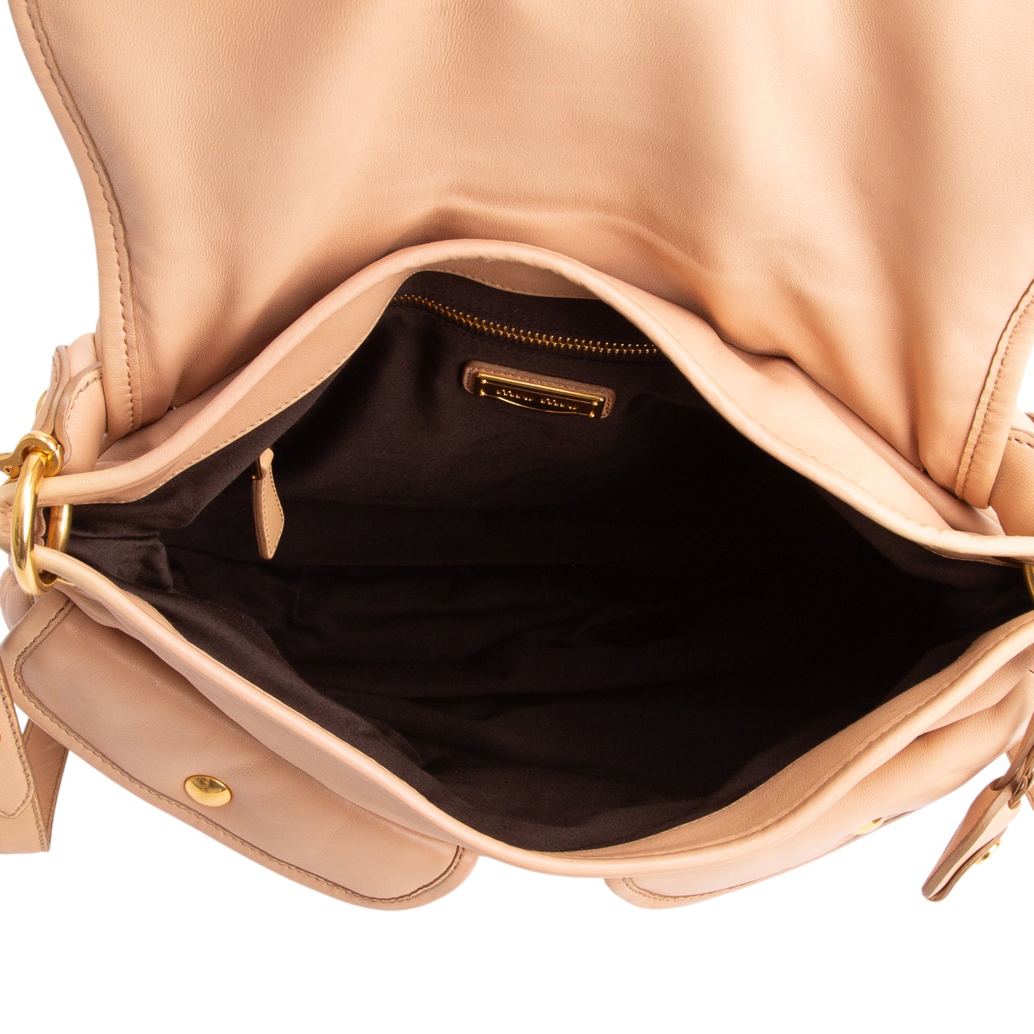 Miu Miu Pink Nappa Matelasse Coffer Hobo w/ Strap