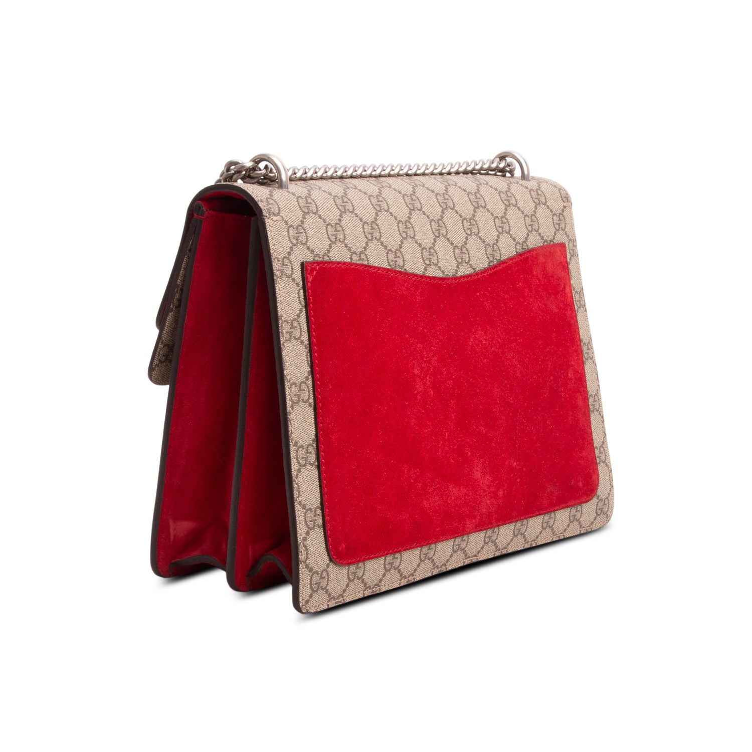 Gucci Red GG Supreme Monogram Medium Dionysus Shoulder Bag