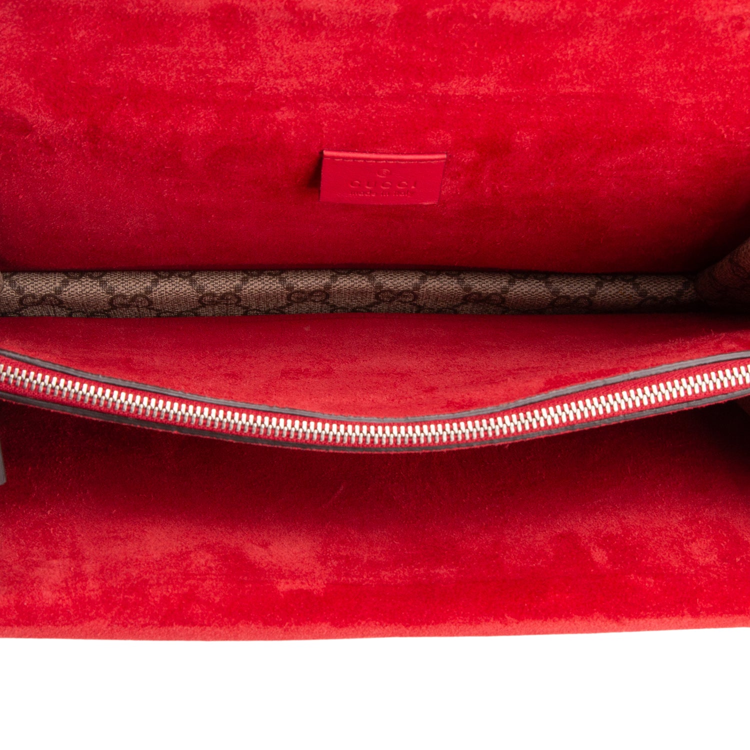 Gucci Red GG Supreme Monogram Medium Dionysus Shoulder Bag