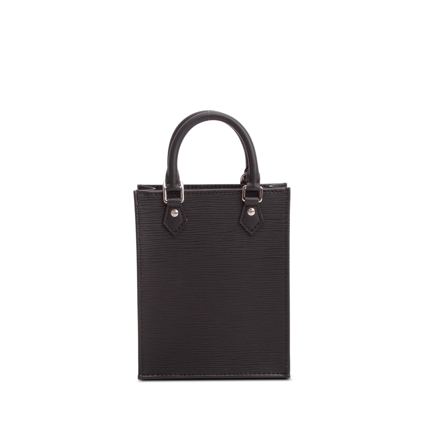 Louis Vuitton Black Epi Petit Sac Plat w/ Strap