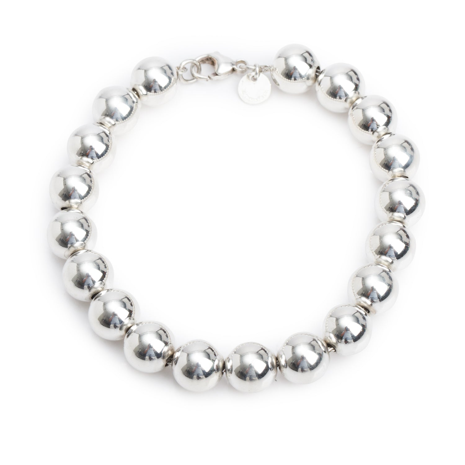 Tiffany & Co. Sterling Silver 10 MM HardWear Ball Bracelet