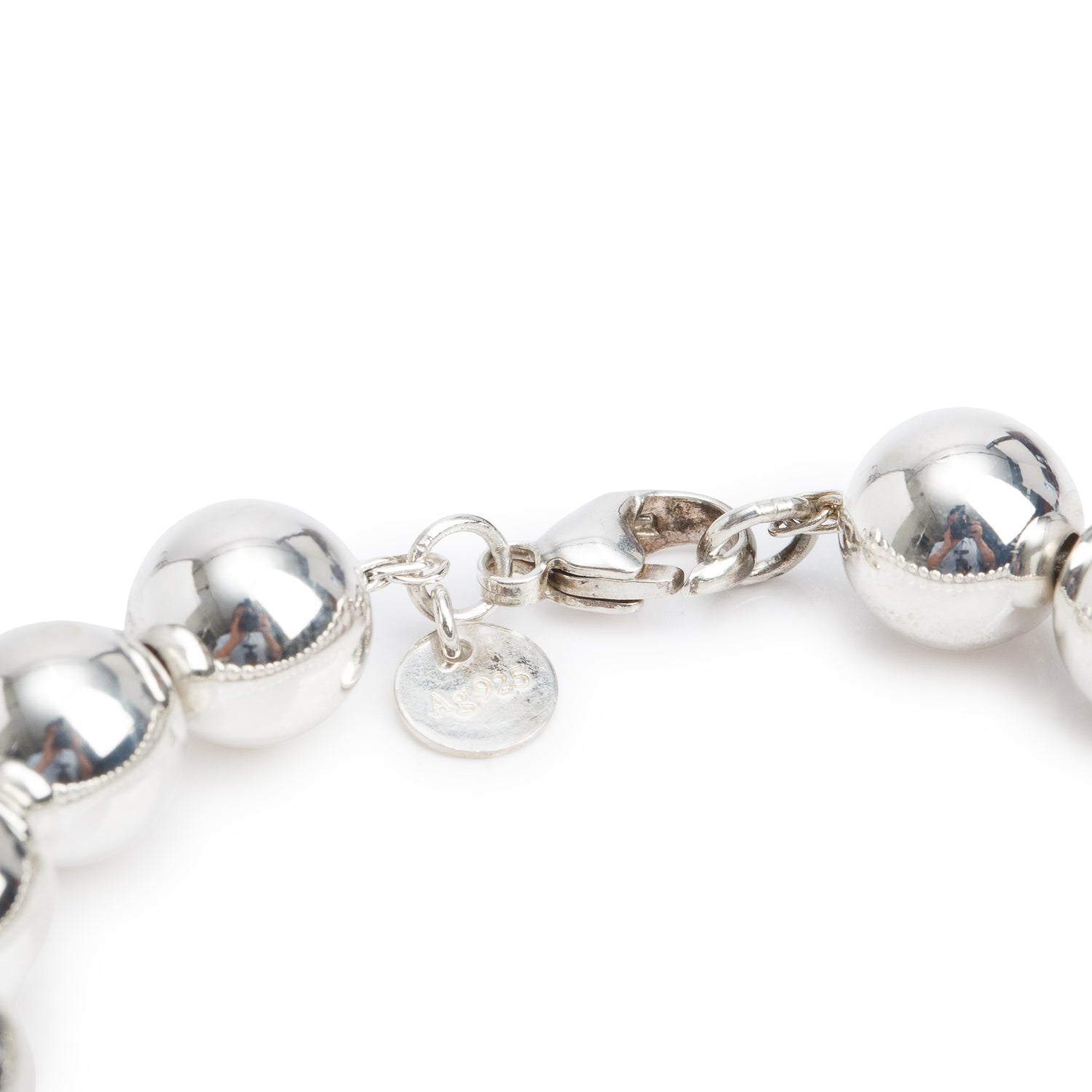 Tiffany & Co. Sterling Silver 10 MM HardWear Ball Bracelet