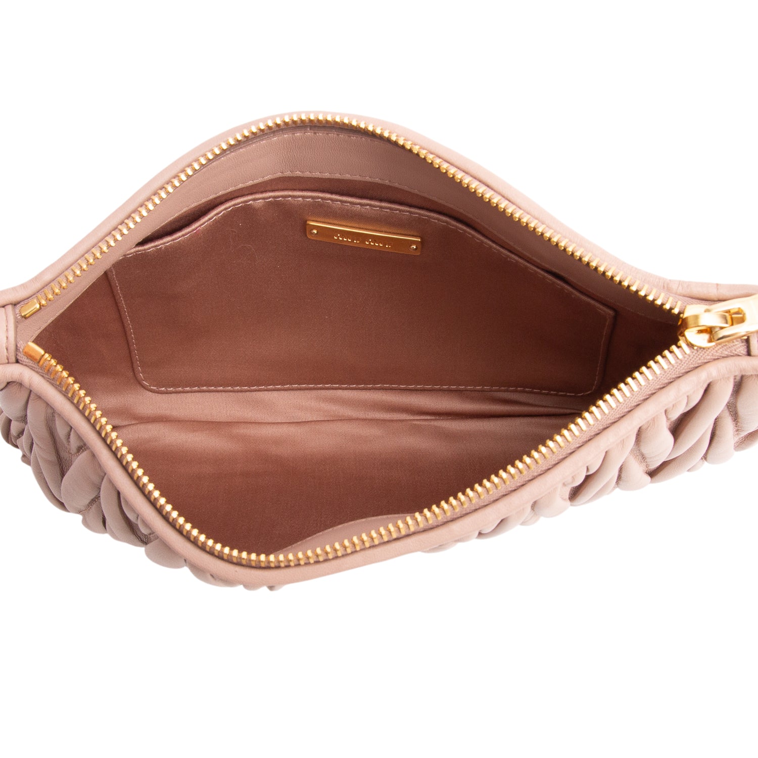 Miu Miu Pink Matelasse Crossbody Bag w/ Straps