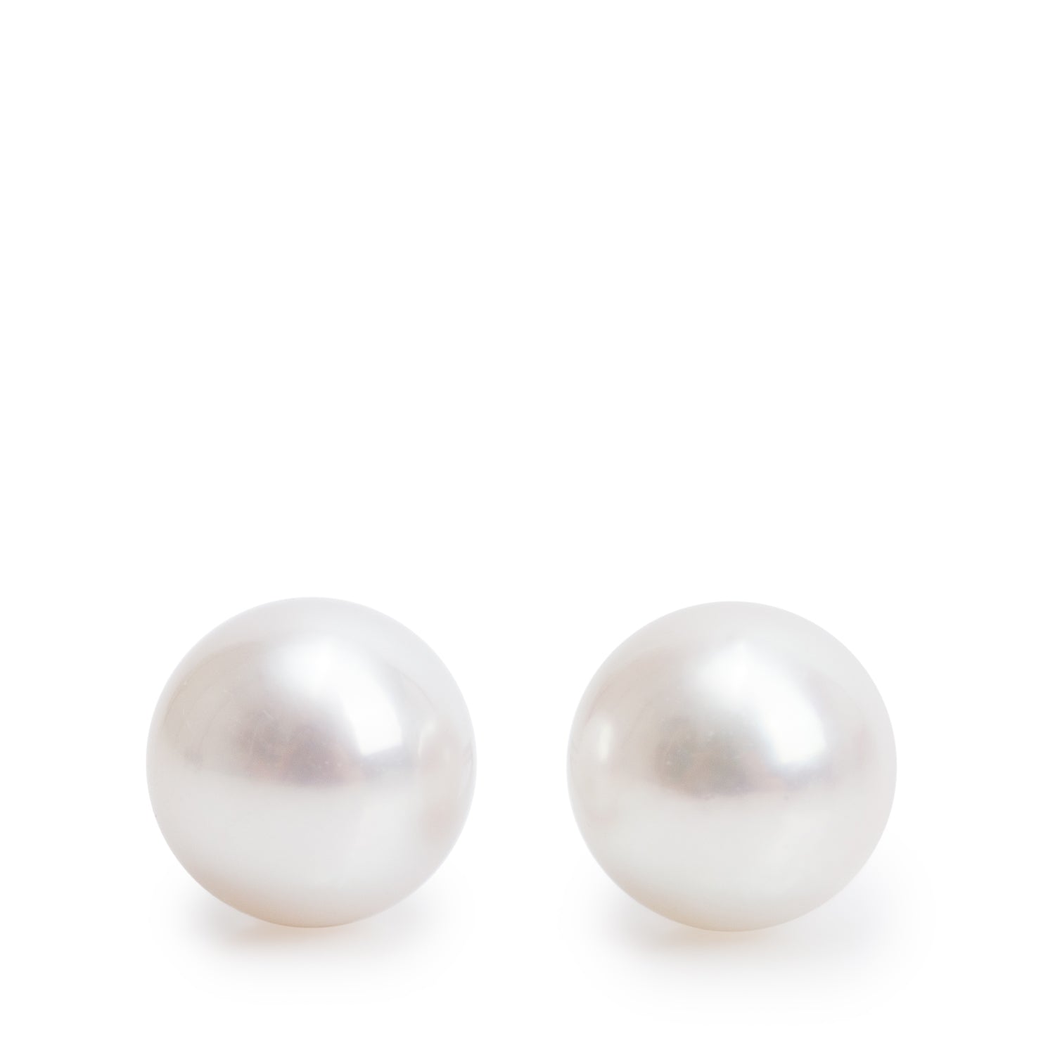 Mikimoto 18k White Gold 6 MM Akoya Cultured Pearl Stud Earrings w/ Box