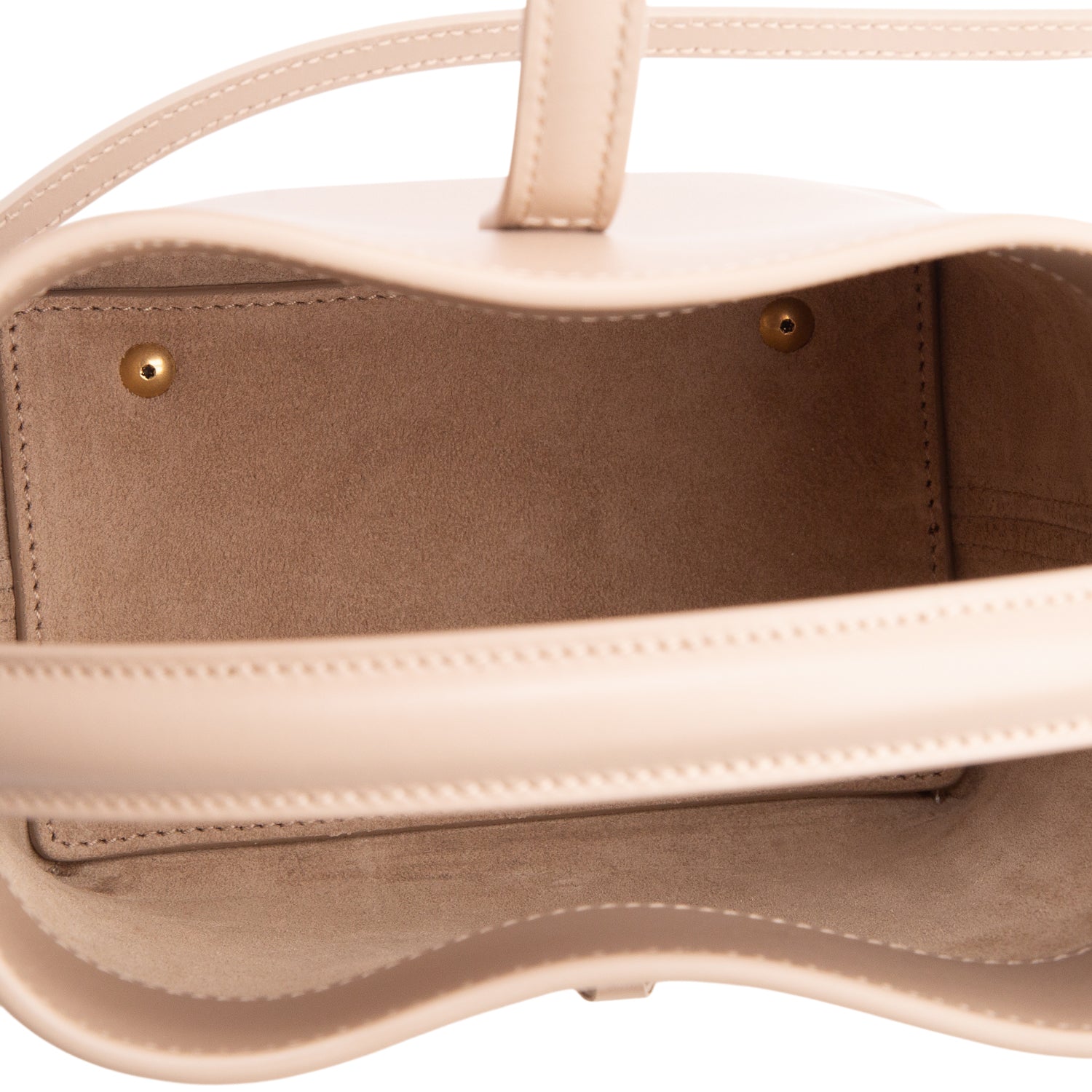 Saint Laurent 2024 Beige Shiny Calfskin Le 37 Mini Bucket Bag w/ Strap