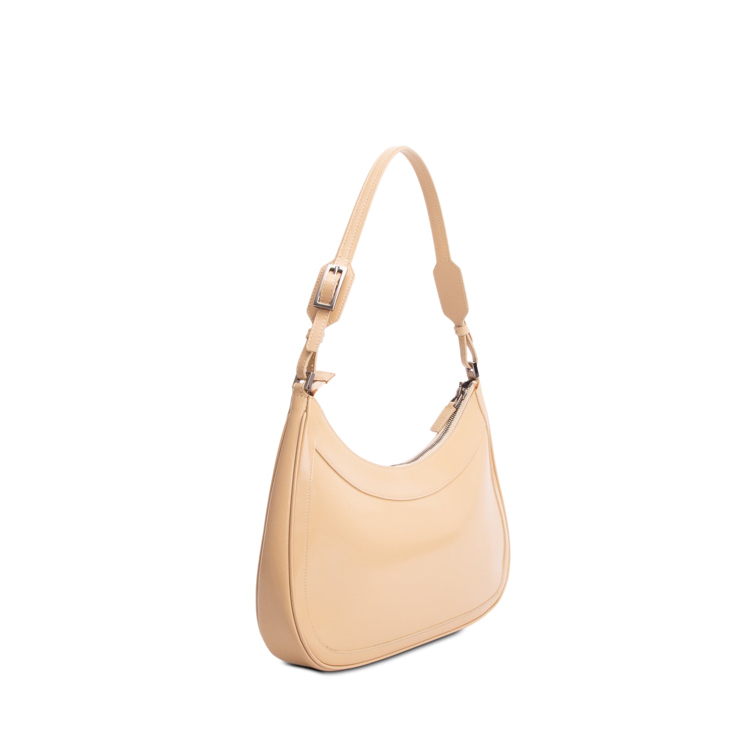Gucci Vintage Beige Patent Leather Shoulder Bag