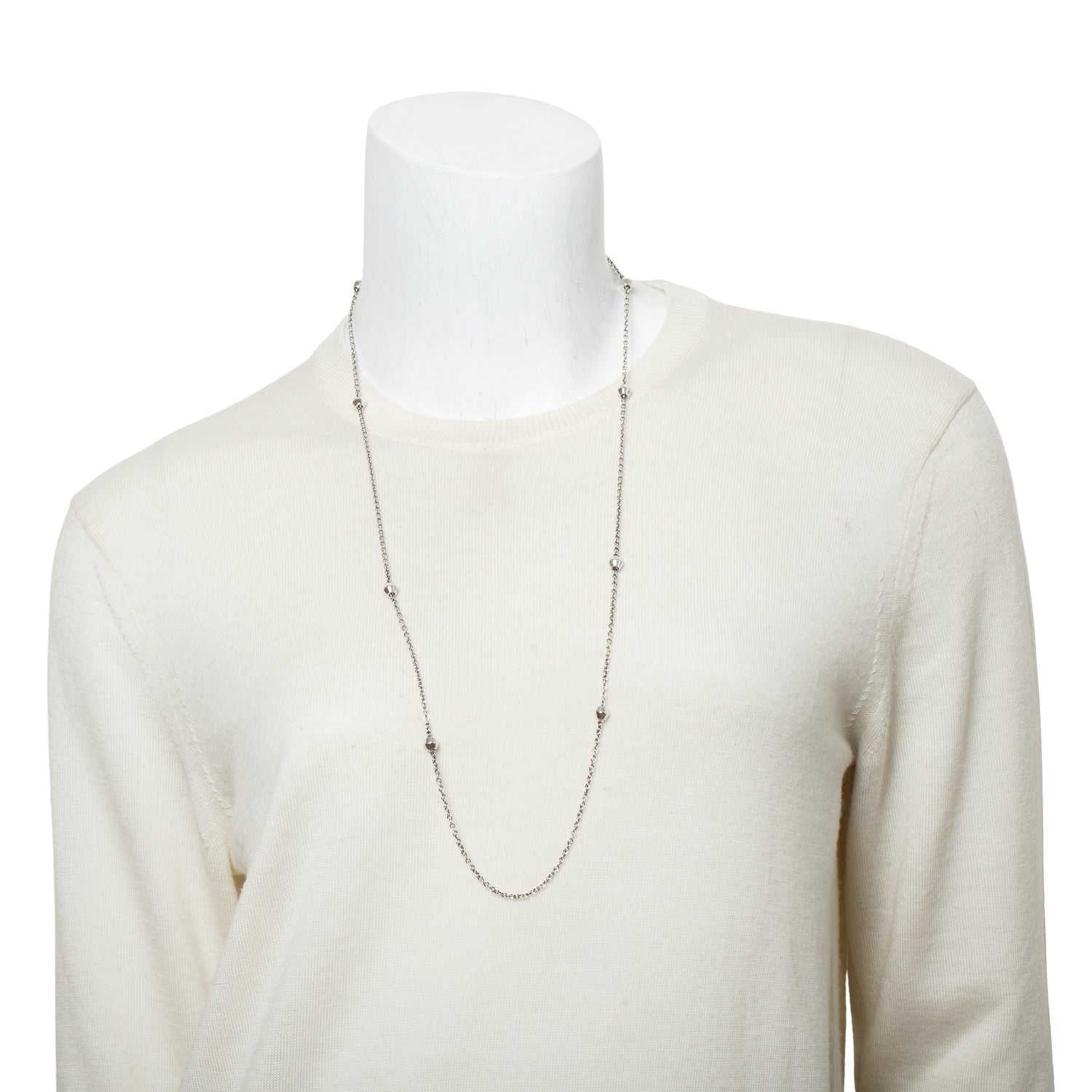 Tiffany & Co. Elsa Peretti Sterling Silver Barrel Bead by the Yard Necklace