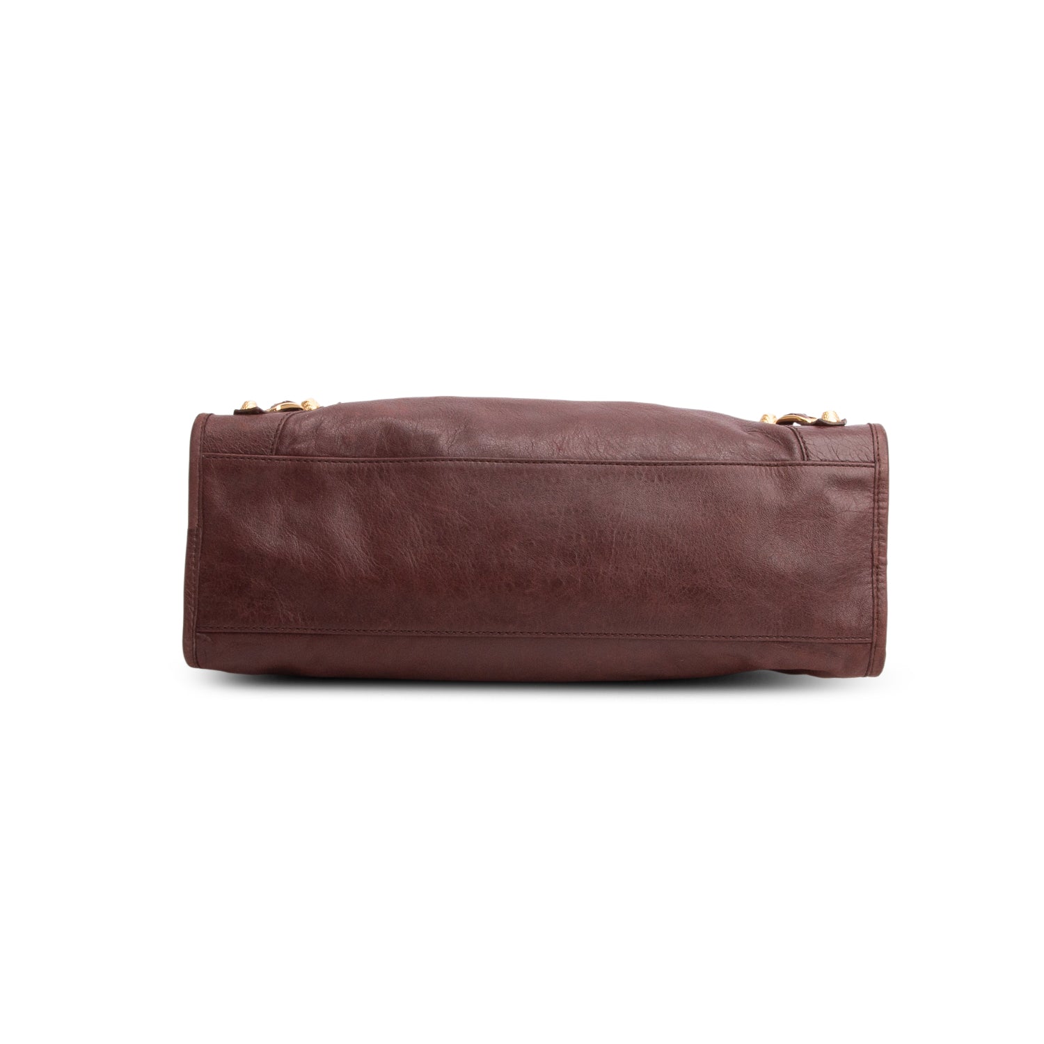Balenciaga Brown Agneau Leather Le City Medium Bag w/ Strap