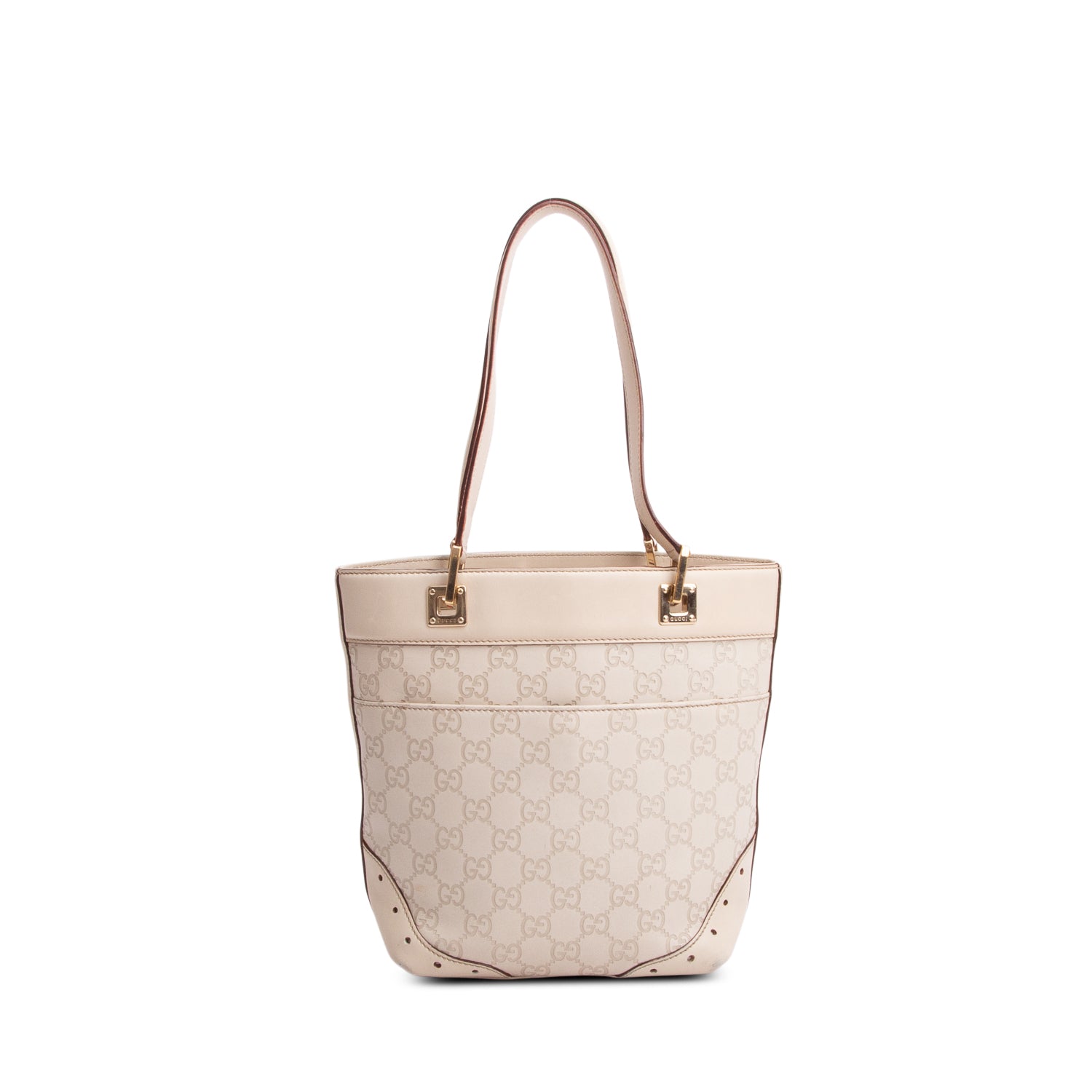 Gucci Cream Signature Small Punch Tote