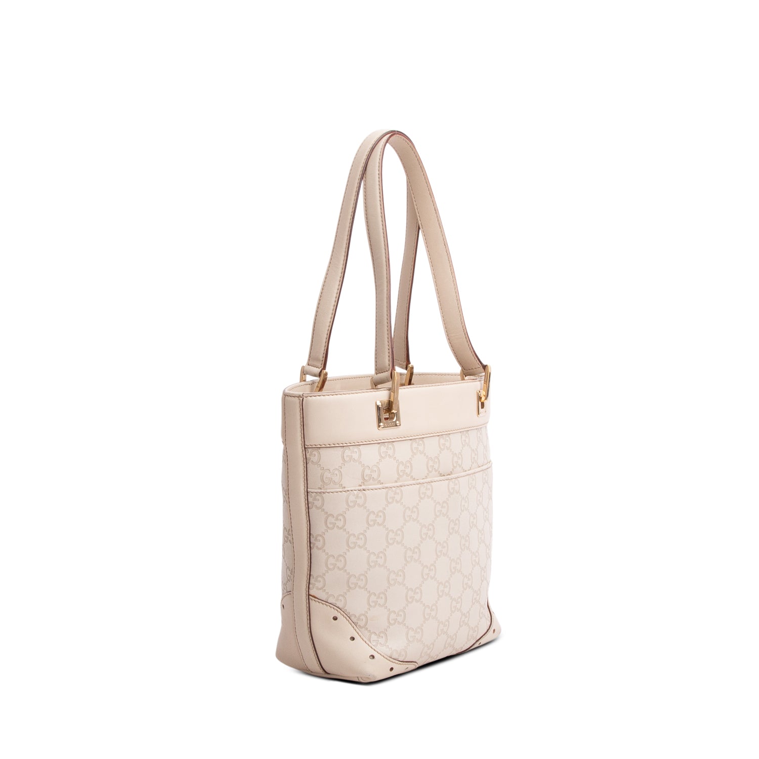 Gucci Cream Signature Small Punch Tote